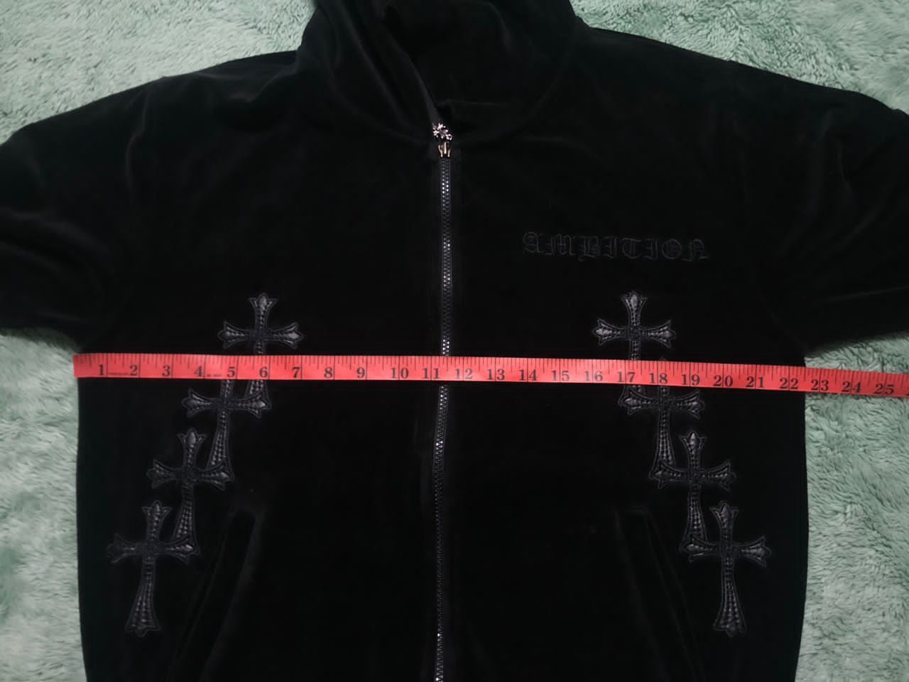Affliction Y2K BE AMBITION CROSS HOODIE ZIPPER VELVET Size US L / EU 52-54 / 3 - 22 Thumbnail