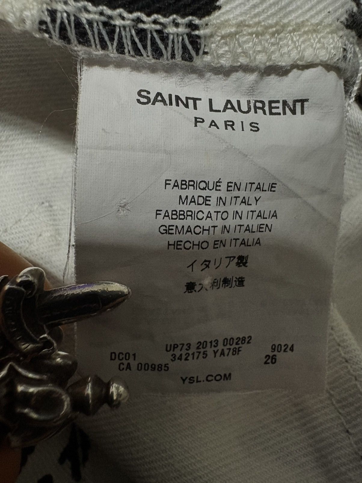 Saint Laurent Paris Saint laurent HEDI slimane SS13 zebra long inseam skinnyjean Size US 26 / EU 42 - 8 Thumbnail