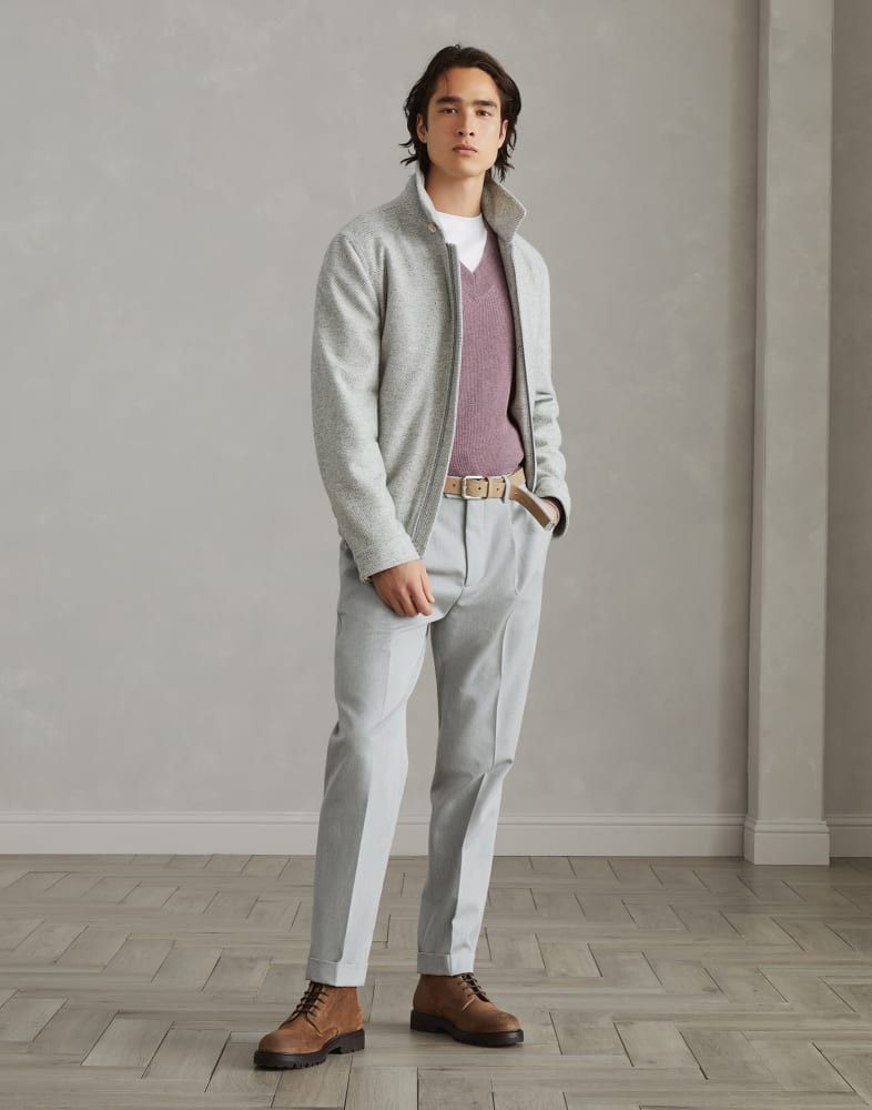 Brunello Cucinelli o1w1db10825 Jacket in Grey Size US L / EU 52-54 / 3 - 3 Thumbnail