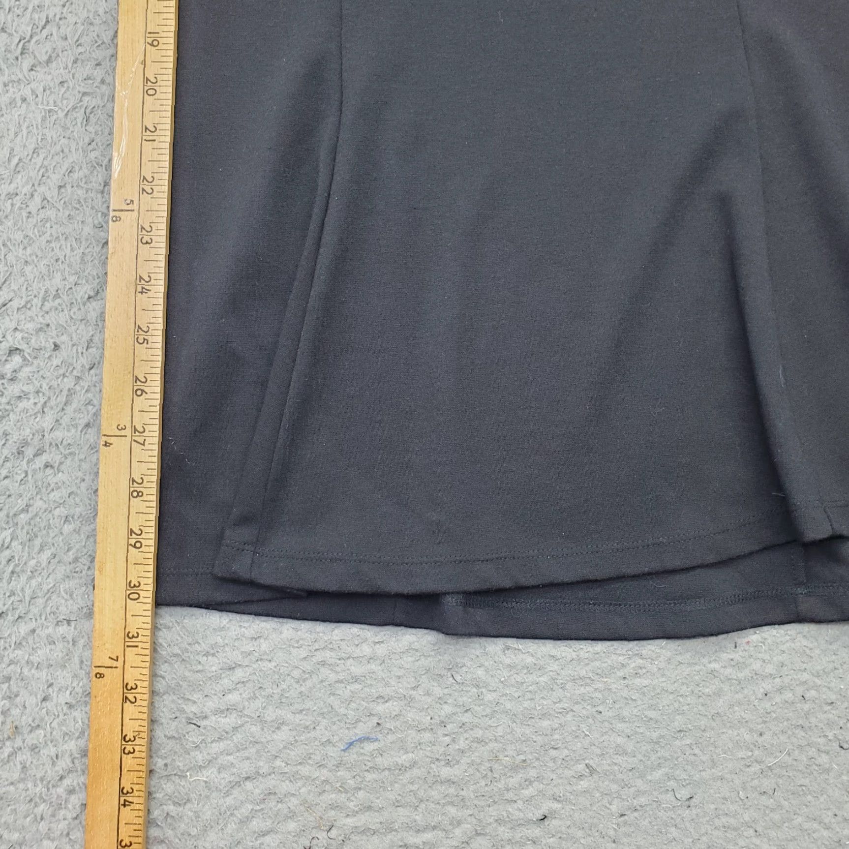 Vintage Lane Bryant A-Line Skirt Womens 26 Regular 26 Black Casual Stretch High Waist Midi Skirt Womens Size 26 Black Size 26" / US 2 / IT 38 - 3 Thumbnail