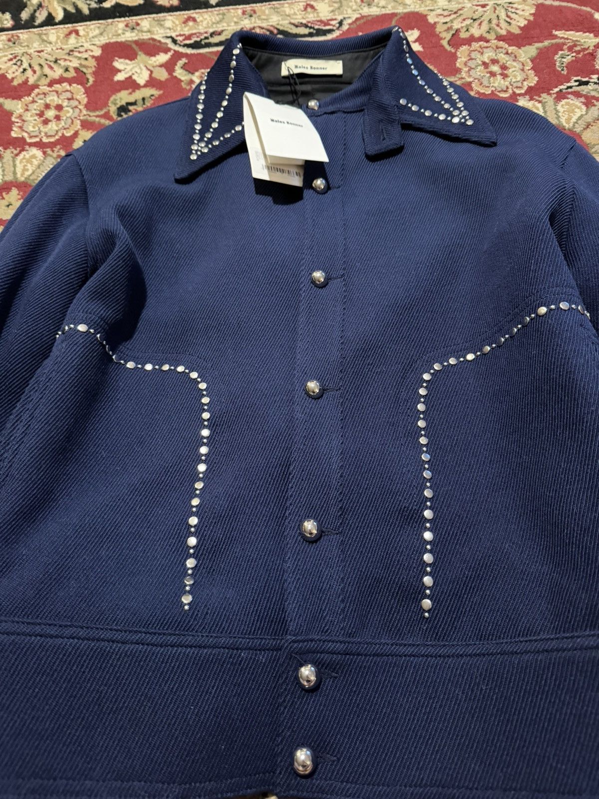 Wales Bonner Wales Bonner Navy Delta Studded Jacket Size US S / EU 44-46 / 1 - 3 Thumbnail