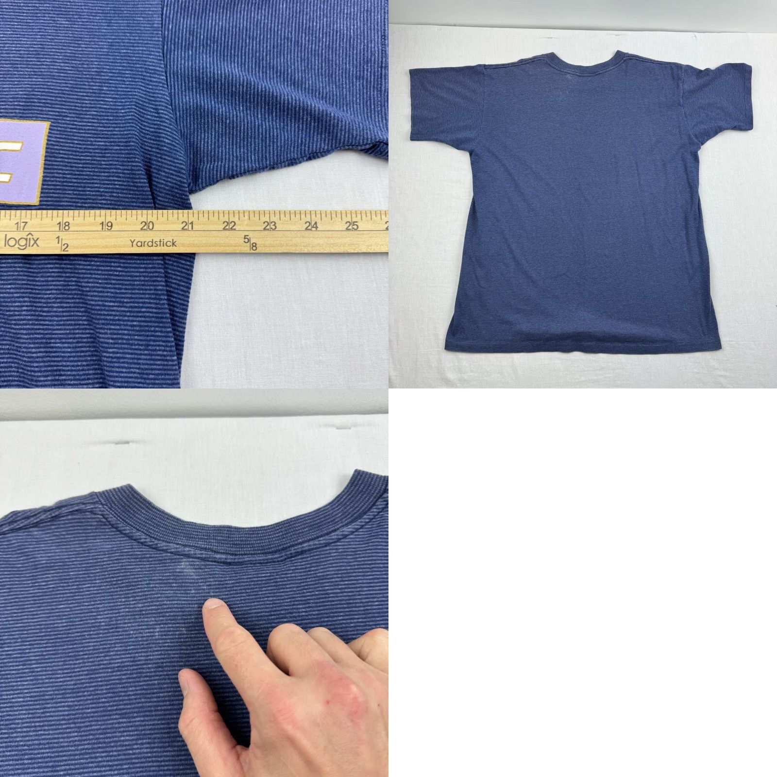Vintage Vintage Tennessee River Air Traffic Control T-Shirt Adult Large Blue Striped Airport Airplane 90s Men Size US L / EU 52-54 / 3 - 8 Thumbnail