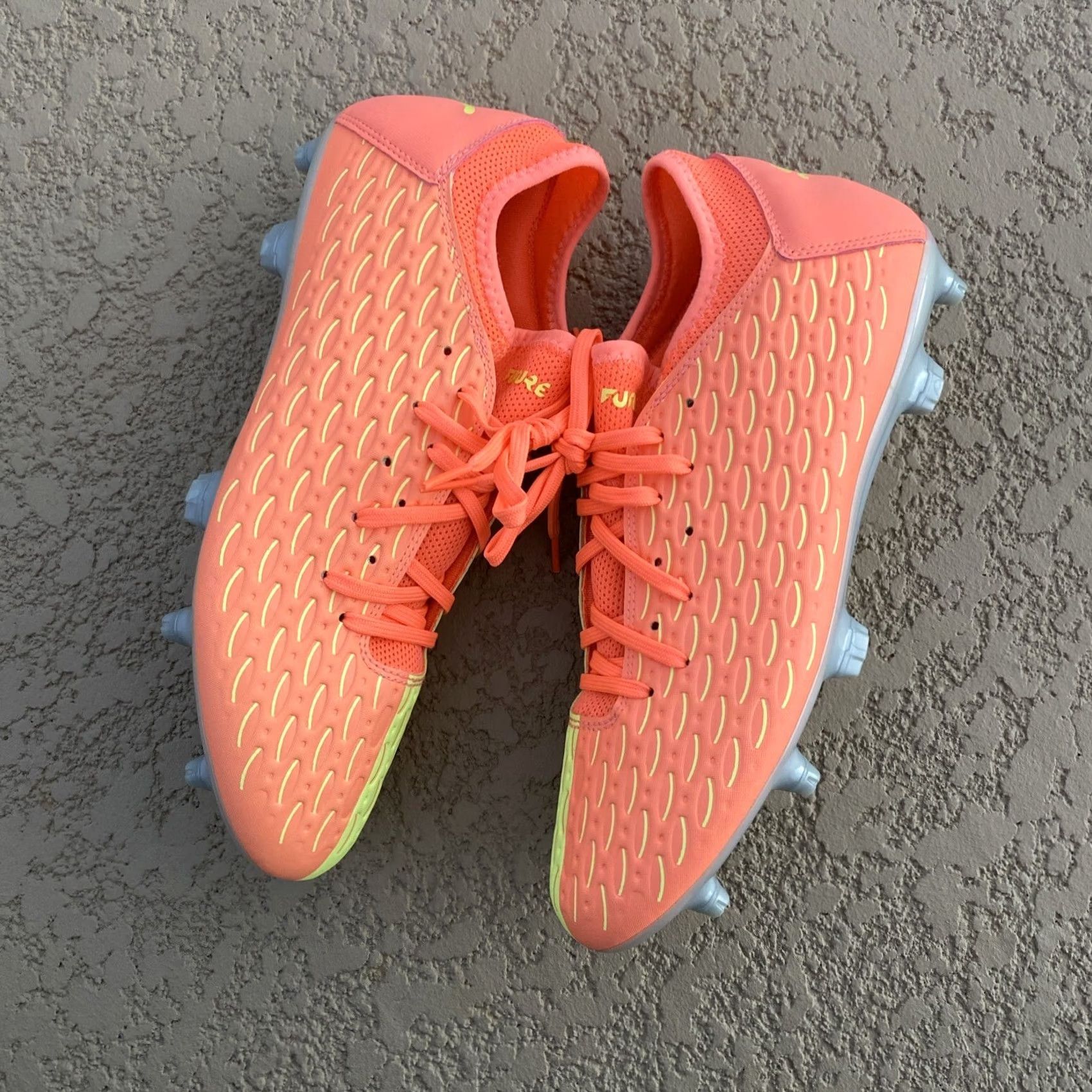 Puma Puma Future 5.4 OSG Netfit FG AG Peach Soccer Boots Mens SZ 10.5 Boots Peach Red Nrgy Fizzy Yellow Mens Shoes Size US 8 / EU 41 - 7 Thumbnail