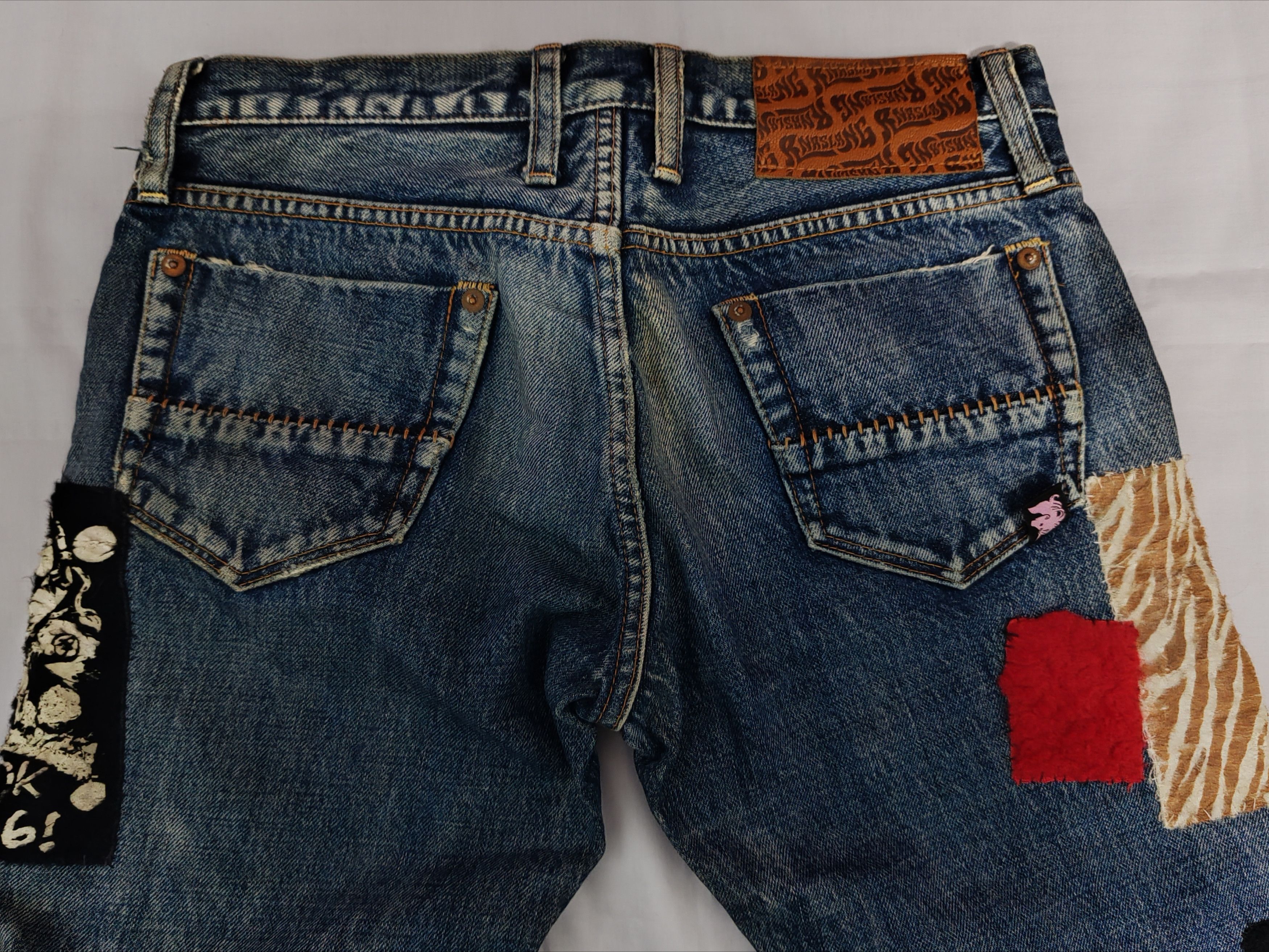 If Six Was Nine RNA Inc Distressed Denim Jean Seditionaries Patchwork Rare Size US 28 / EU 44 - 5 Thumbnail