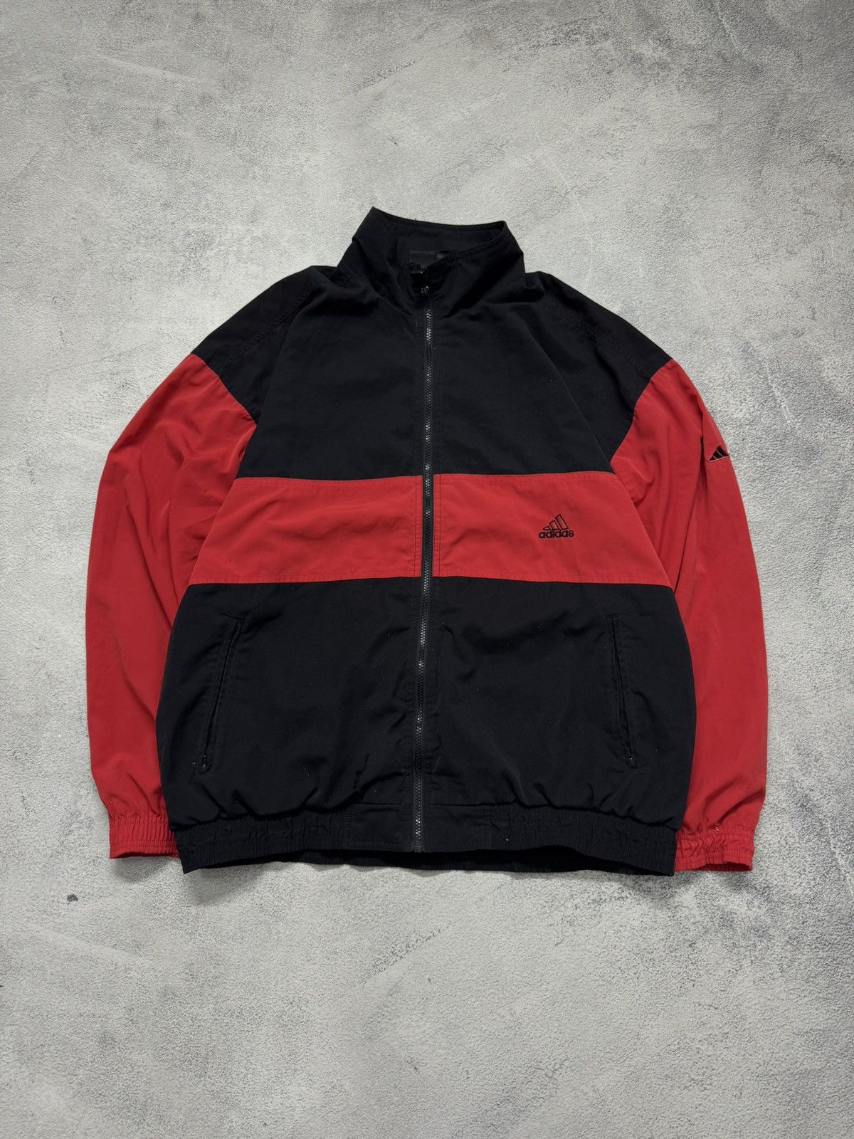 Adidas Vintage Y2k Adidas 💙🖤 Nylon Spellout Logo Jacket 90’s Size US XL / EU 56 / 4 - 2 Thumbnail