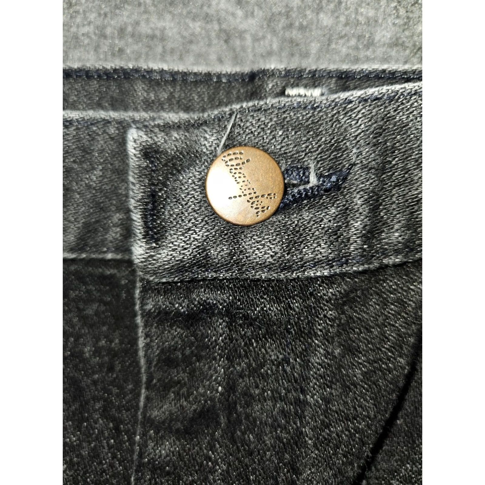 Wrangler VINTAGE Wrangler Jeans Straight Leg Mens 33x30 Black Denim Western Bowboy 90s USA Leather Logo Pockets Size US 33 - 7 Thumbnail