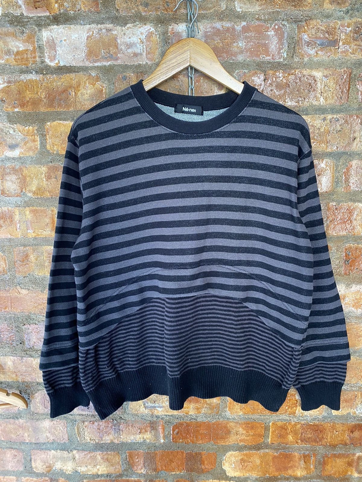 Ne-Net Vtg hybrid loopwheeler and knit stripe Size US M / EU 48-50 / 2 - 2 Thumbnail