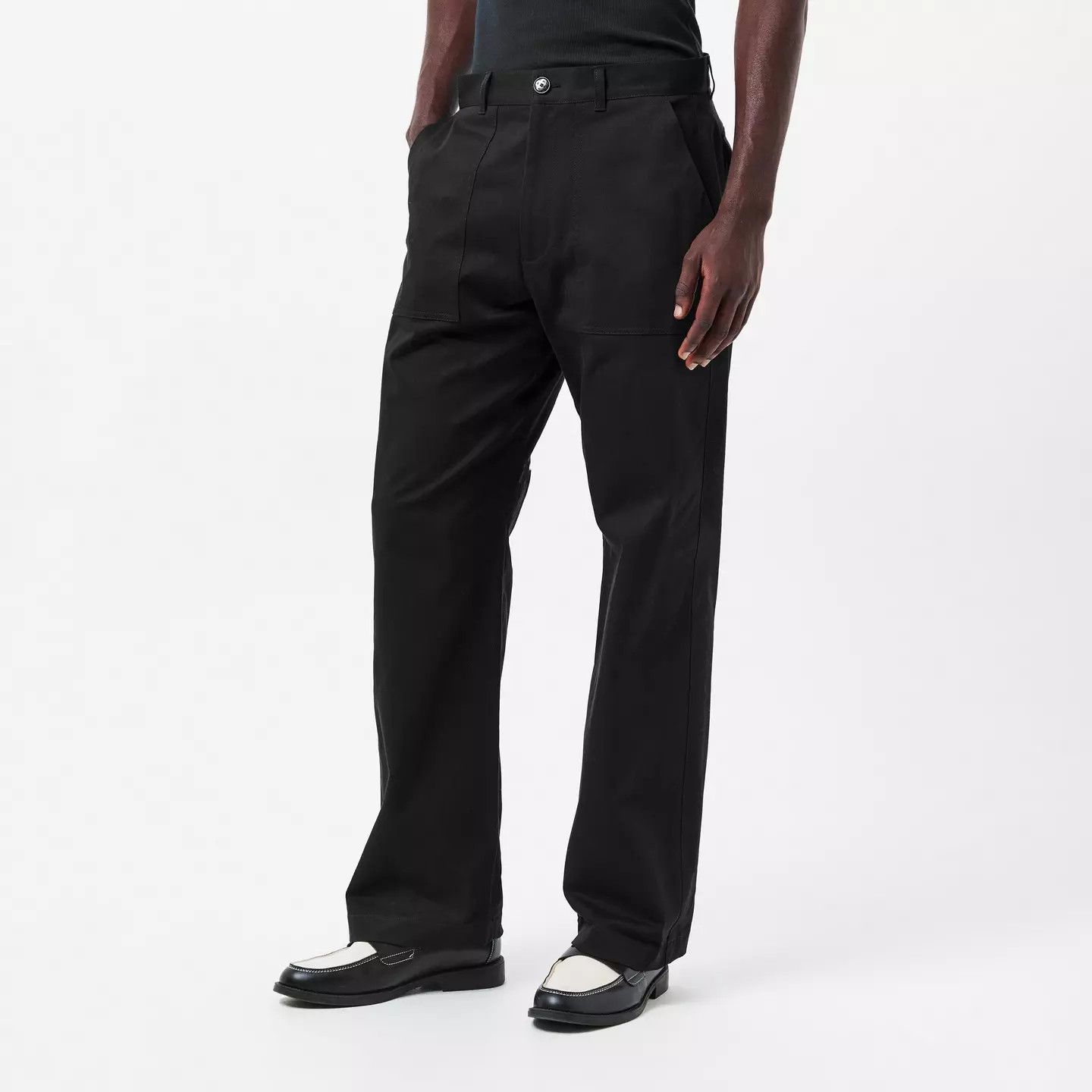 Casablanca o1g2r1mq0426 Relax Wide Leg Trousers in Black Size US 30 / EU 46 - 3 Thumbnail