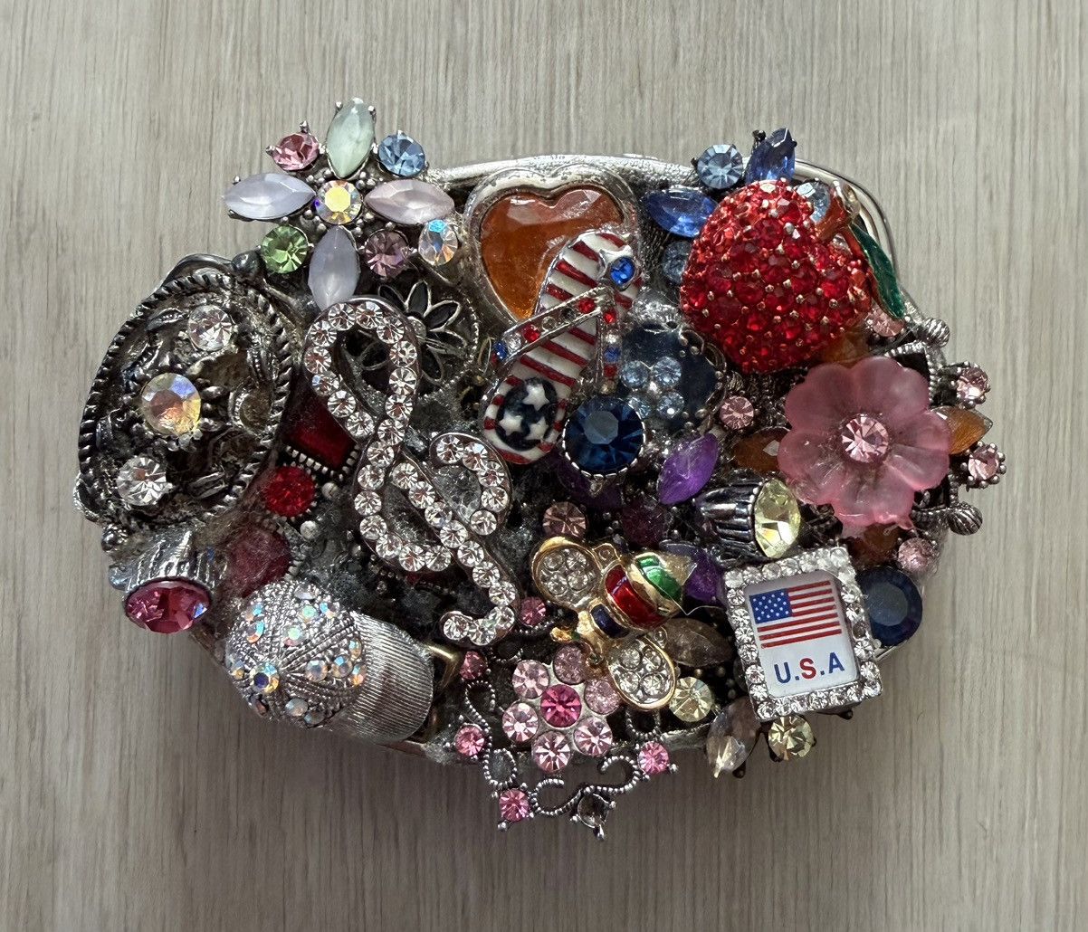 Vintage Vintage Upcycled Junk-Art Belt Buckle Made In USA Size ONE SIZE - 1 Thumbnail