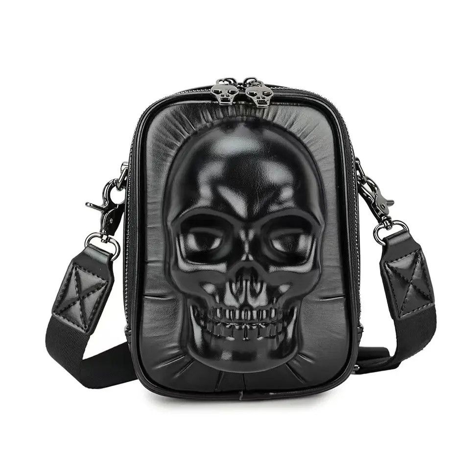 Skull Embossed Pattern Shoulder Bag