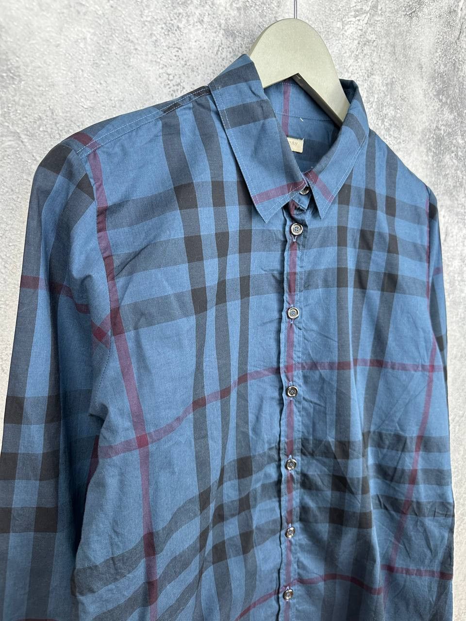 Burberry Burberry Brit Blue Check Plaid Cotton Shirt Button Up LS Size US L / EU 52-54 / 3 - 3 Thumbnail