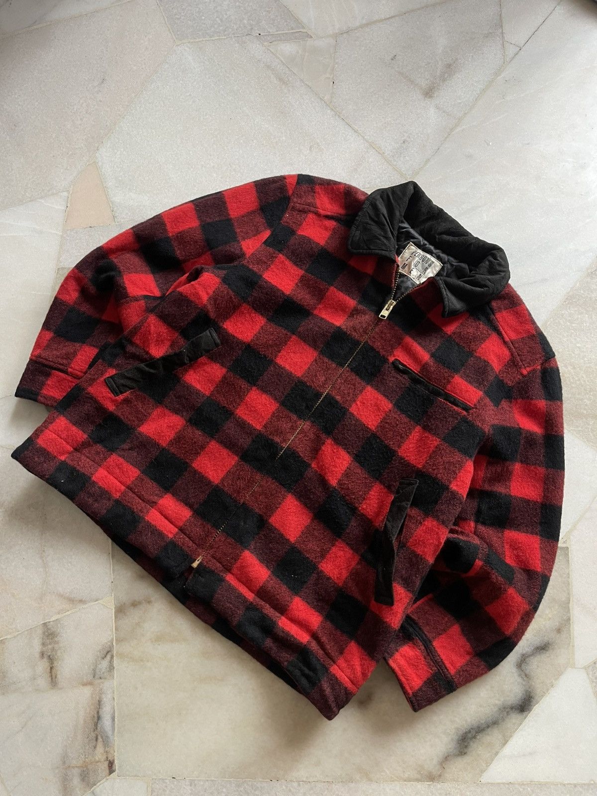 PERSON'S 80s Persons For Men Plaid Wool Destroit Style Jacket Size US L / EU 52-54 / 3 - 5 Thumbnail