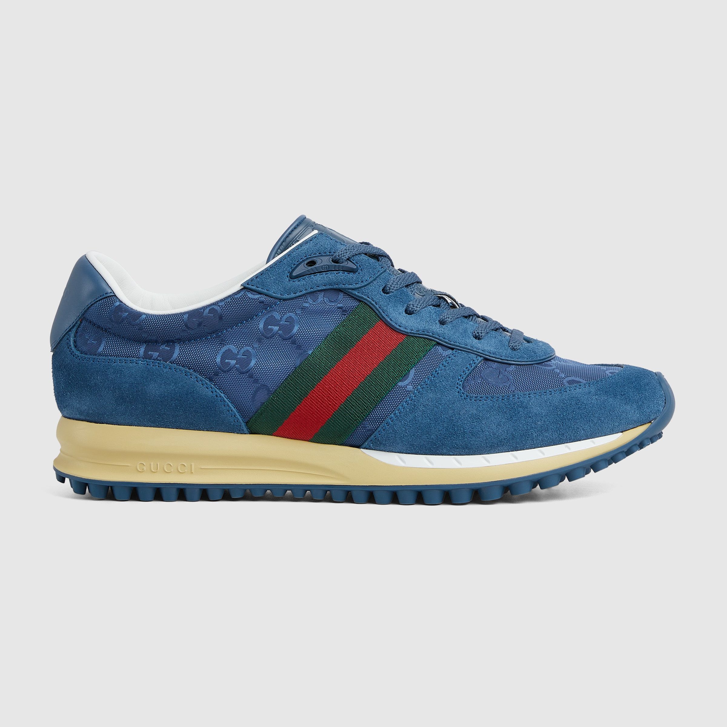 Gucci o1mt1gz0226 Men's Gucci Re-Motion Sneakers in Blue Size US 11.5 / EU 44-45 - 1 Thumbnail