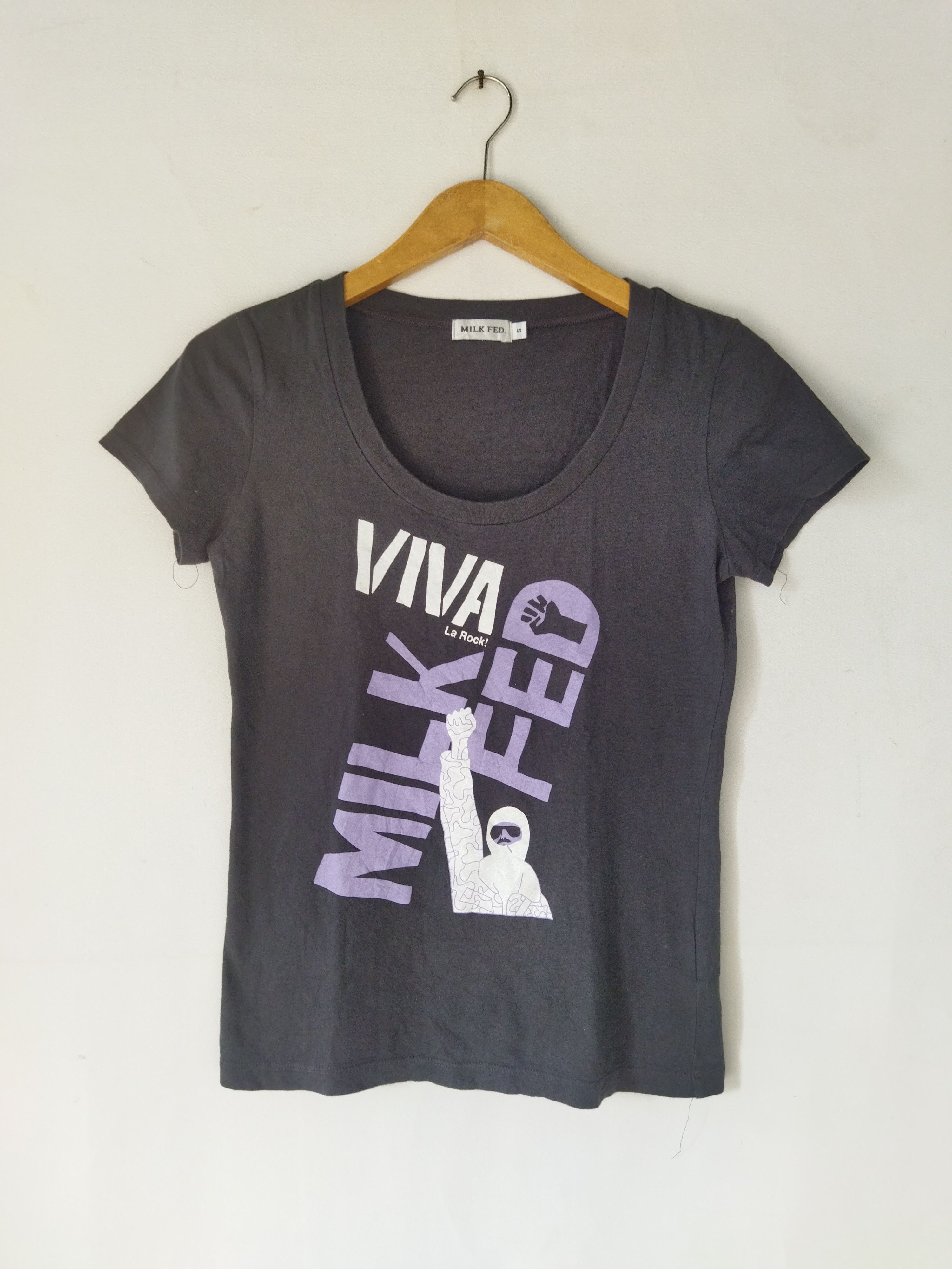 image of Milkfed Viva La Rock T-Shirts in Black, Women's (Size Small)