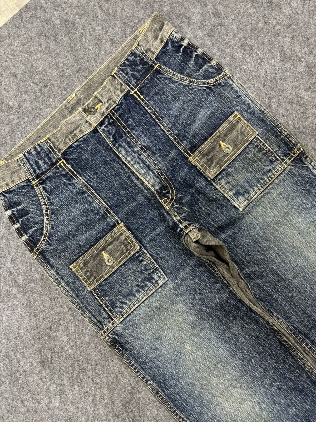 Japanese Brand 💥90s Style💥Japanese Brand Two Tones Sturdy Bush Denim F692 Size US 31 - 3 Thumbnail