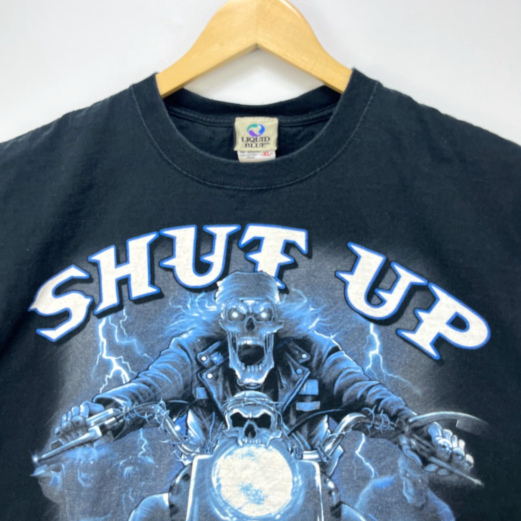 Liquid Blue VINTAGE Liquid Blue Biker Shirt Sleeveless XL Men Black Size US XL / EU 56 / 4 - 3 Thumbnail