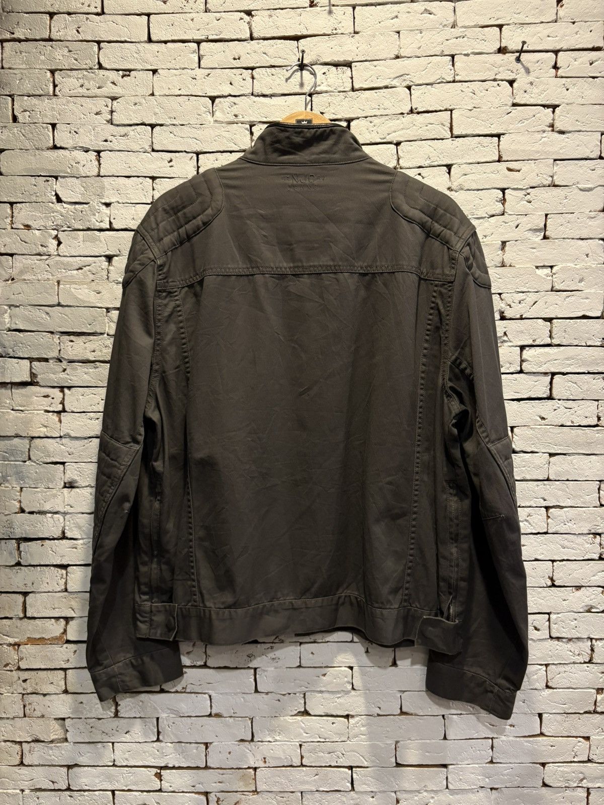 Nautica Vintage Y2K Nautica Charcoal Quilted Moto Jacket Size US XL / EU 56 / 4 - 2 Thumbnail