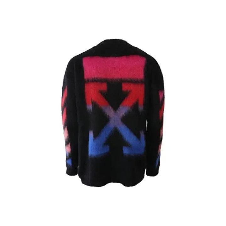 Off-White Off-White Black Mohair Sweater with Graphic Print 0079 Size US XXS / EU 40 - 1 Thumbnail