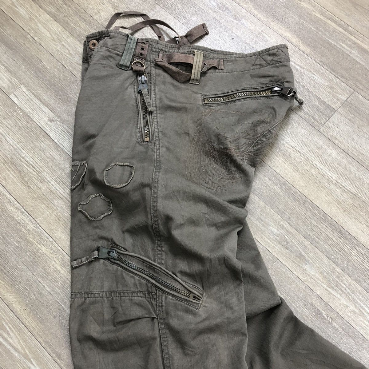 If Six Was Nine × Japanese Brand 2000s Alcott Bondage Cargo Multipocket Pants Y2K Lgb Goa Size US 32 / EU 48 - 20 Thumbnail
