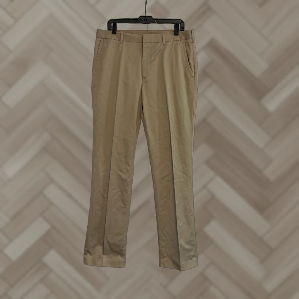 Bonobos Bonobos Weekday Warrior Chino Pants Mens 34x32 Khaki Beige Flat Front Straight Fit Casual Business Mens Size US 34 / EU 50 - 1 Thumbnail