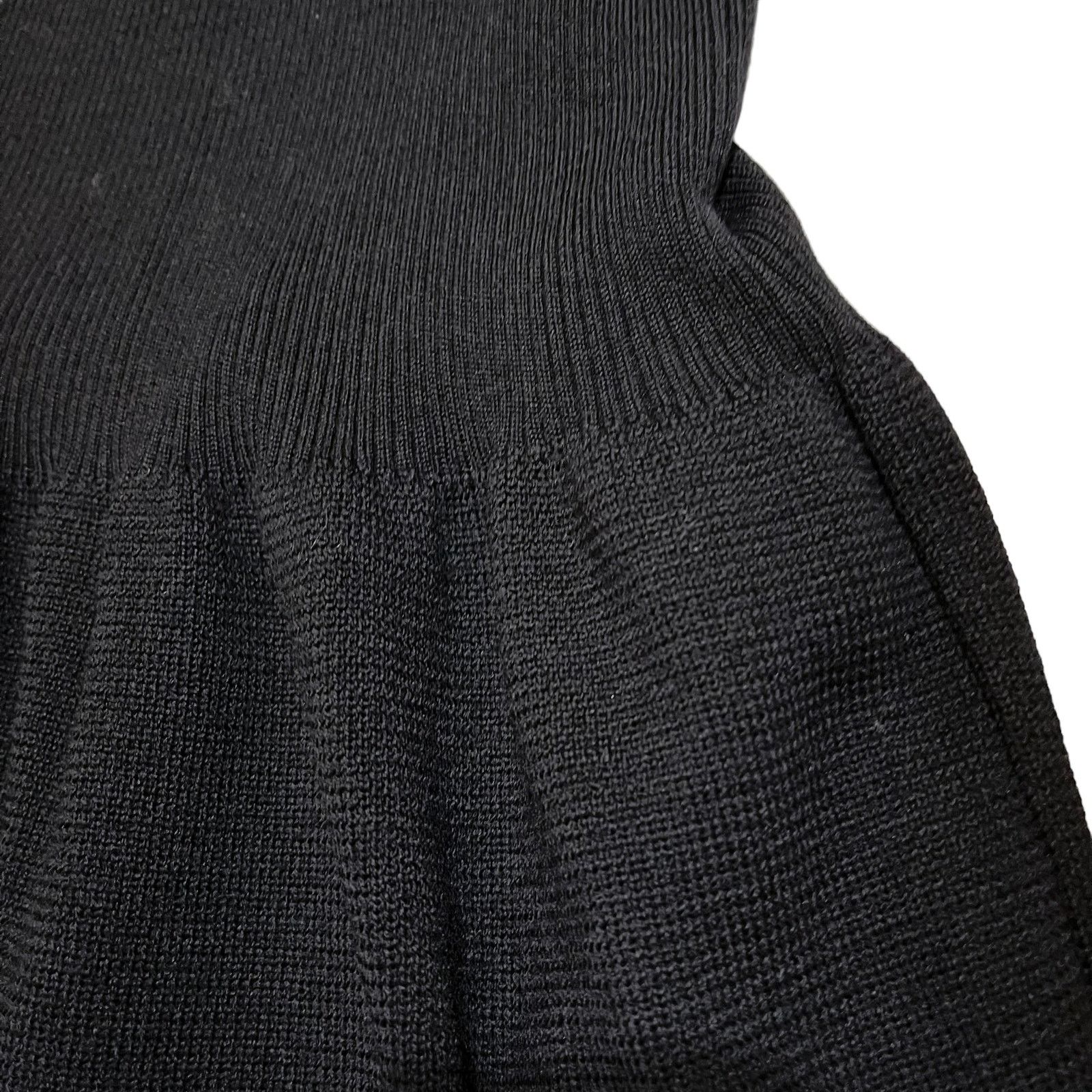 Valentino × Vintage Valentino Studio Vintage Black Wool Layered Full Midi Skirt Size 28" / US 6 / IT 42 - 10 Thumbnail