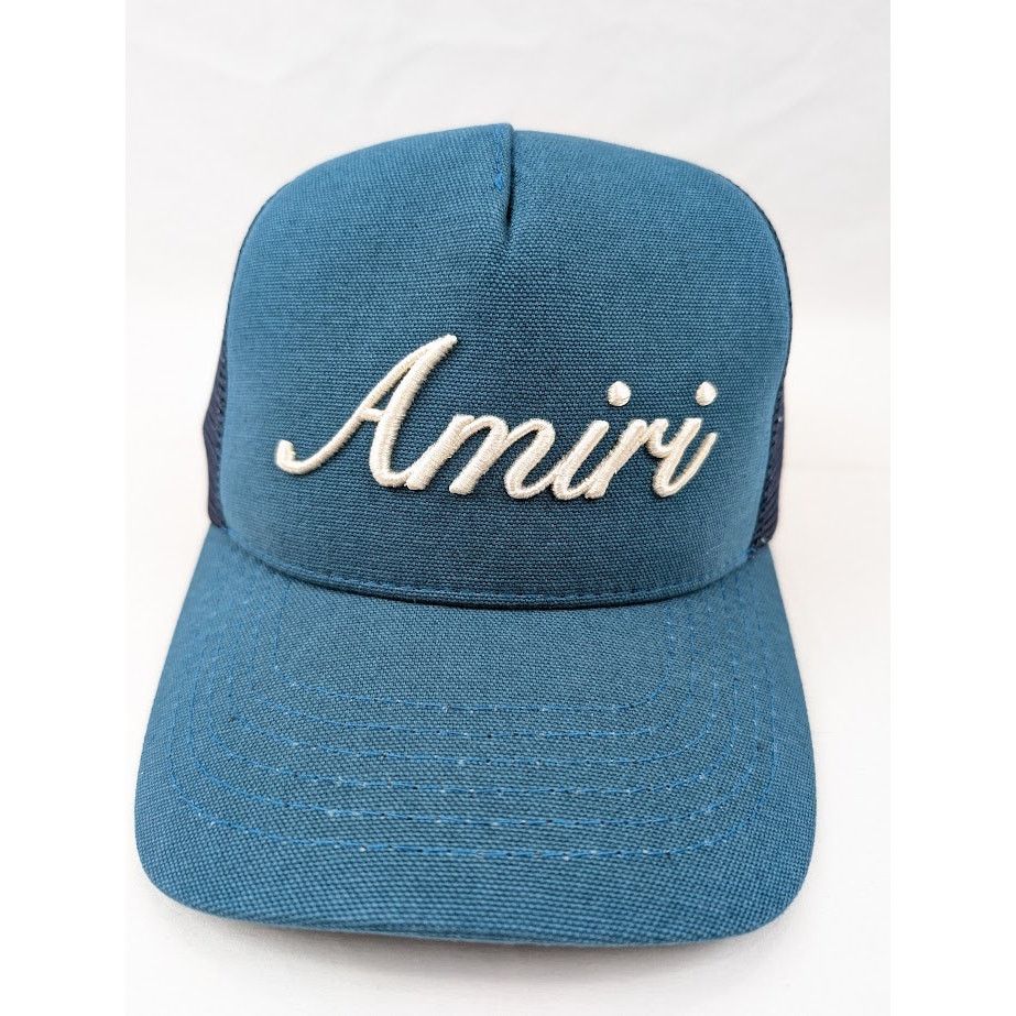 Amiri o1rshd1 Q:7 / Size: OS / Amiri Script Trucker Hat/Cap Teal Size ONE SIZE - 3 Thumbnail