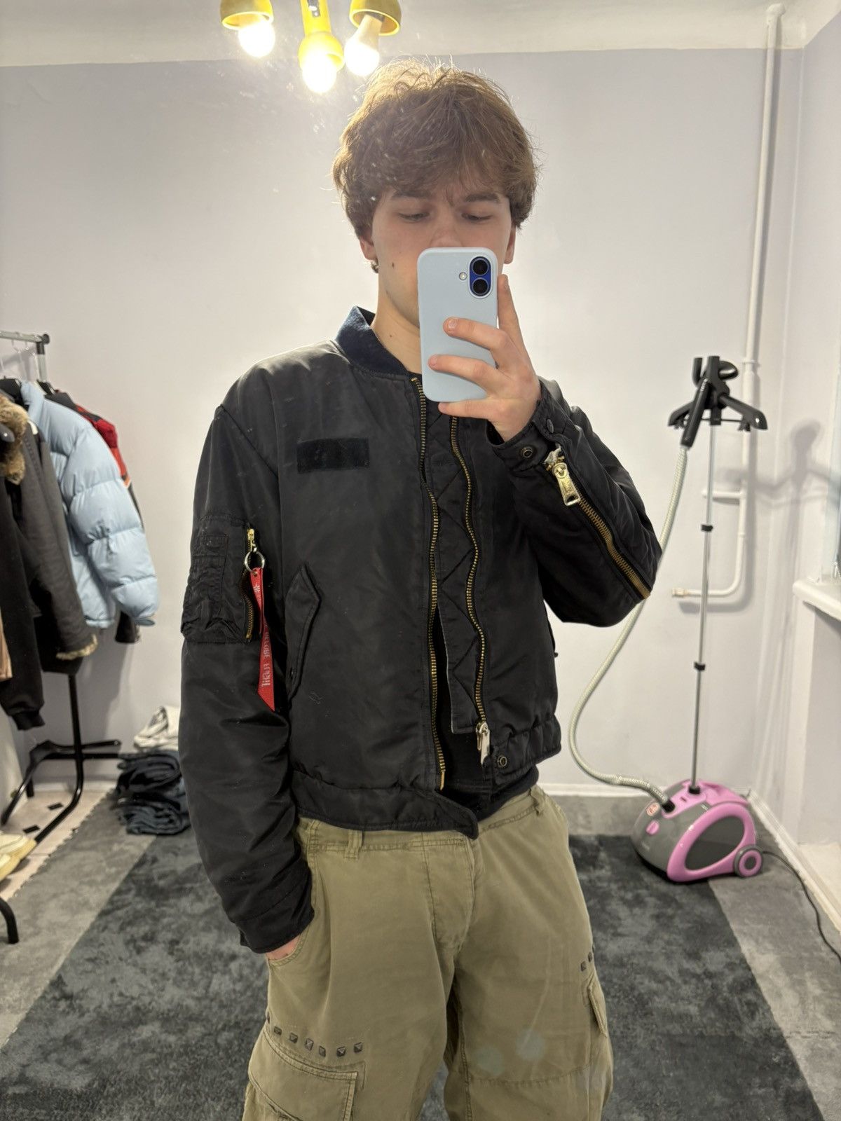 Alpha Industries Vintage Alpha Industries Bomber with Side Zippers Size US M / EU 48-50 / 2 - 3 Thumbnail