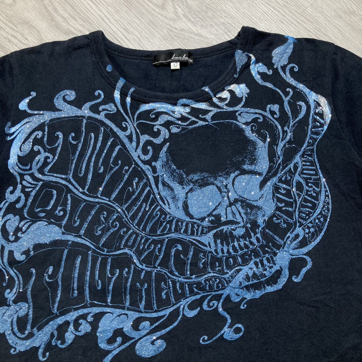 20471120 2000s Armee Skull Ghost Punk Logo Tee Gothic Grunge Style Size US M / EU 48-50 / 2 - 3 Thumbnail