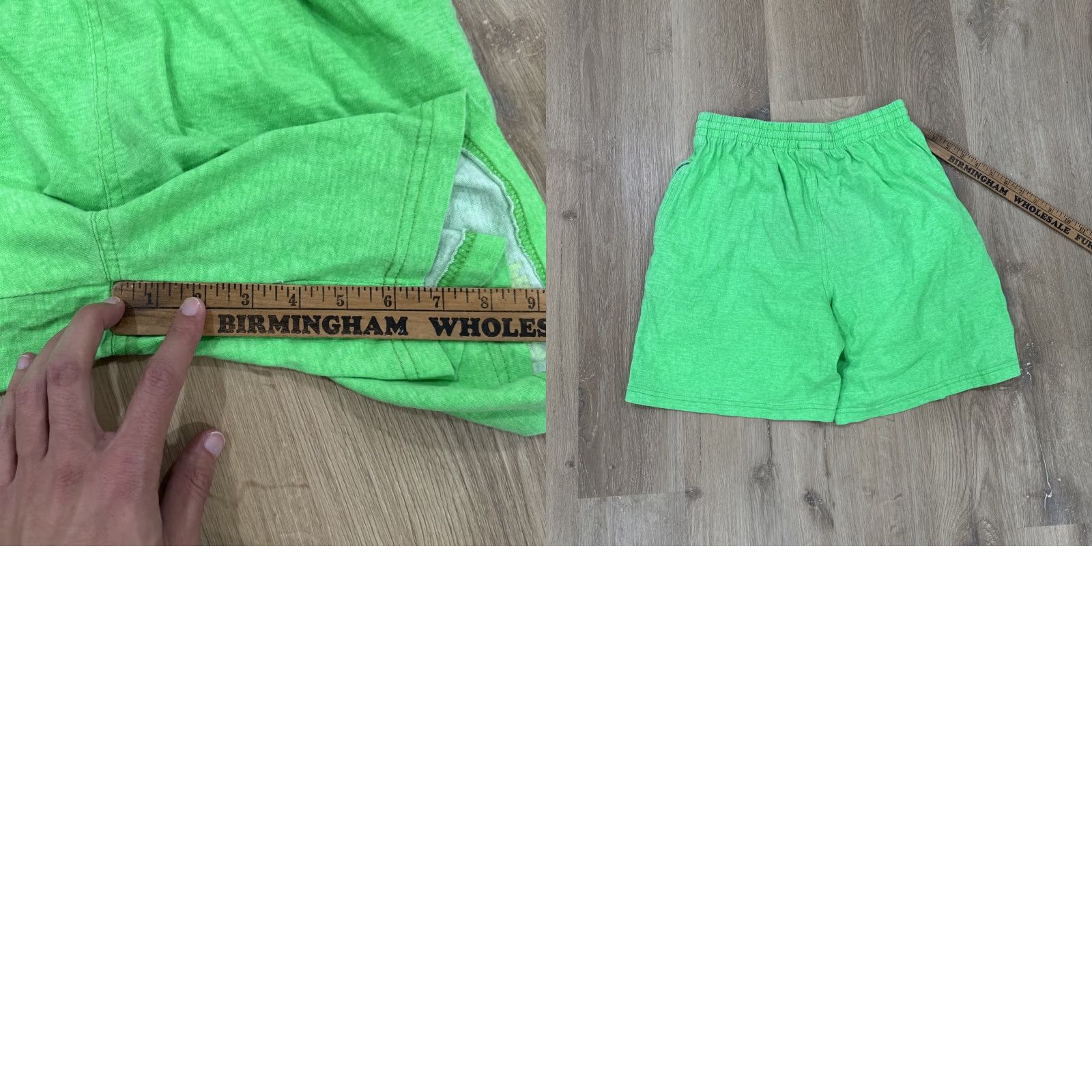 Vintage VINTAGE Jimmy'Z Shorts Mens XL 80s Neon Green Cotton Elastic Drawstring Surf Beach Canvas Chino Casual 80s Mens Size US 36 / EU 52 - 8 Thumbnail
