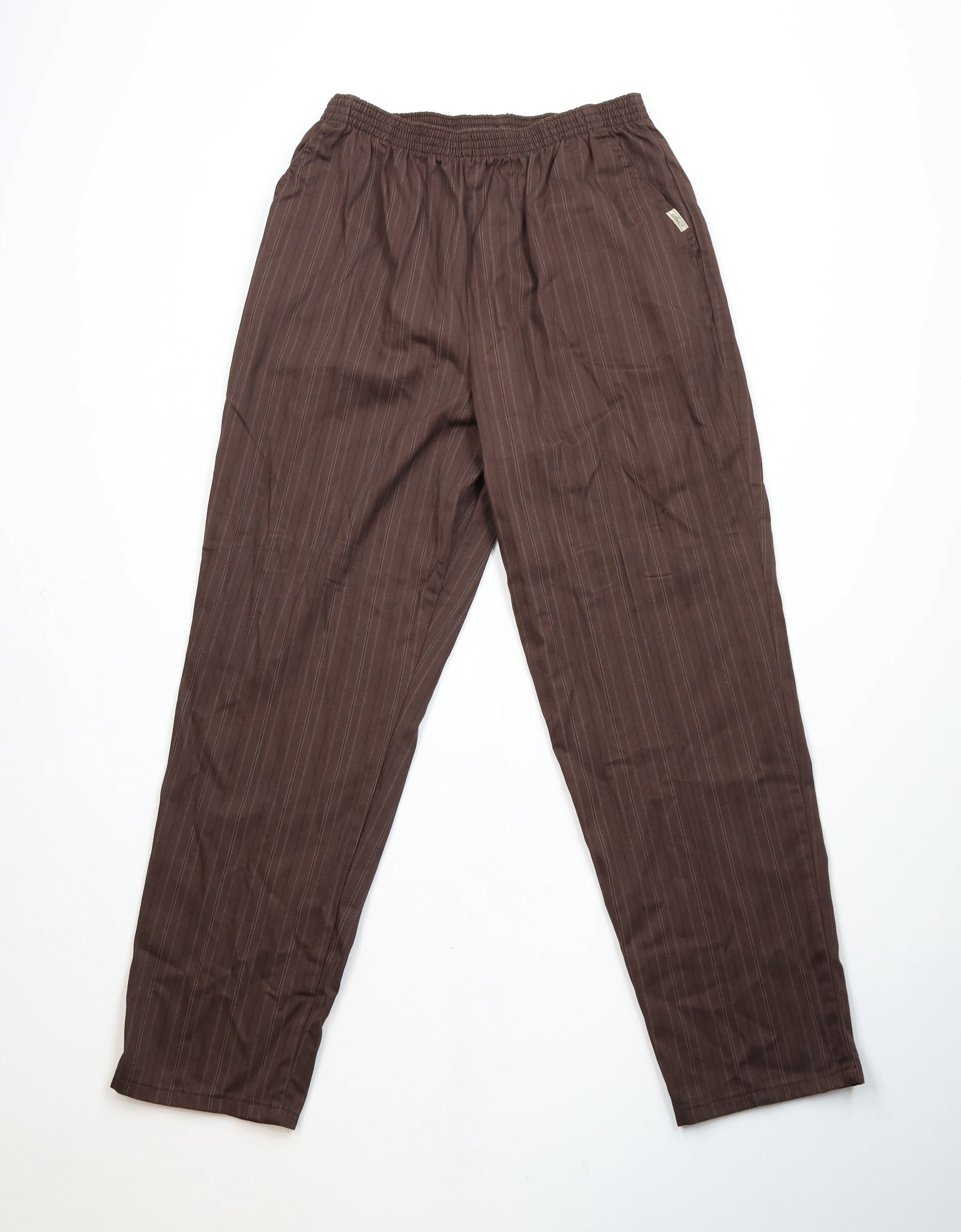 Vintage Vintage 90s Streetwear Tapered Leg Pants Brown Cotton Size 40" / US 18 - 1 Thumbnail