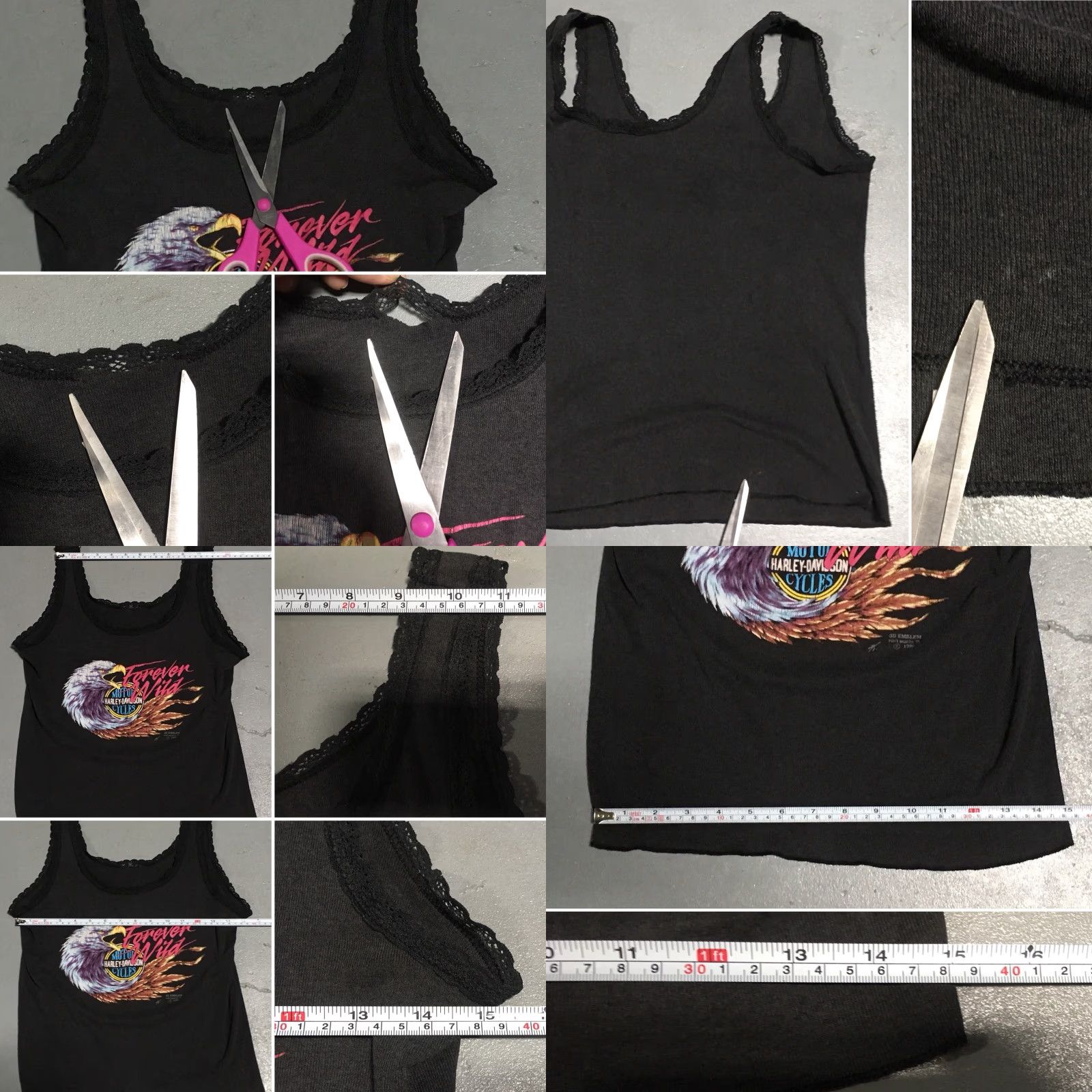 Harley Davidson VINTAGE Harley-Davidson Tank Top 3D EMBLEM Forever Wild Gray M 1990s Boys/Girls? Size M / US 6-8 / IT 42-44 - 8 Thumbnail
