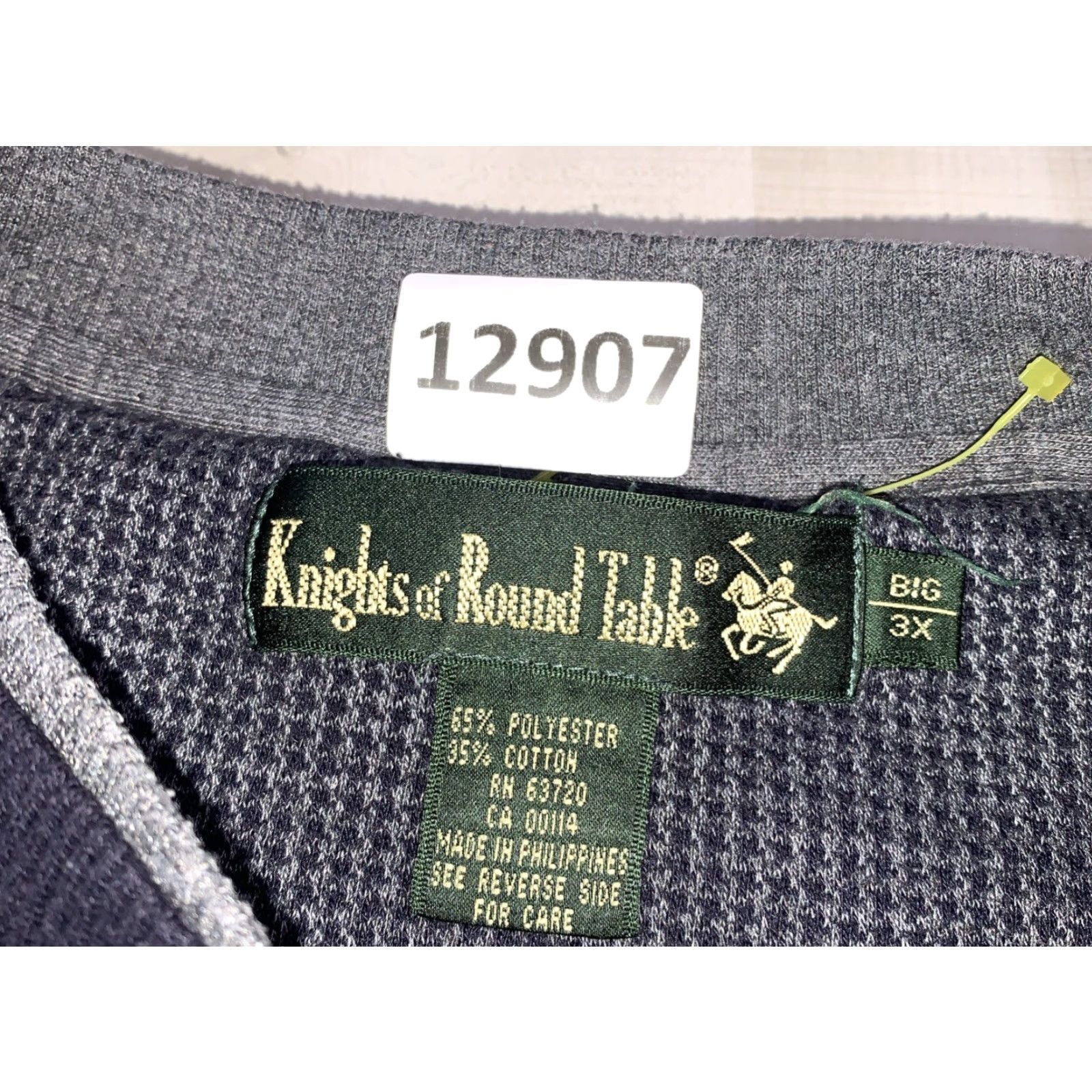Vintage VINTAGE Knights Of Round Table 3x Navy Houndstooth 3/4 Sleeve Mens Knit Sweater Size US XXL / EU 58 / 5 - 3 Thumbnail