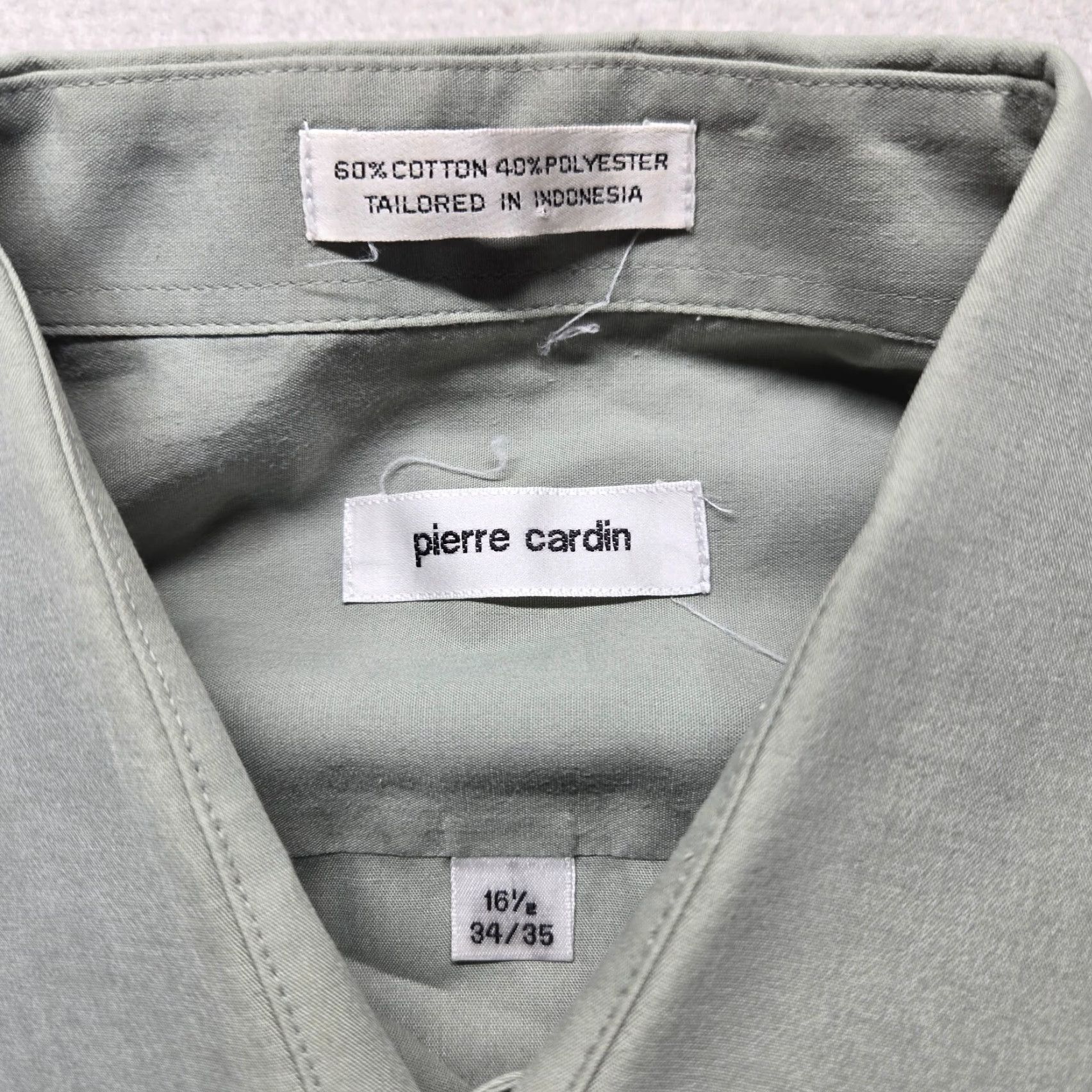 Pierre Cardin Pierre Cardin Shirt Button-Up Adult Men's Gray 16.5 34/35 Long Sleeve Cotton Blend Button-Front Collared Traditional Mens Shirt Size US XL / EU 56 / 4 - 3 Thumbnail