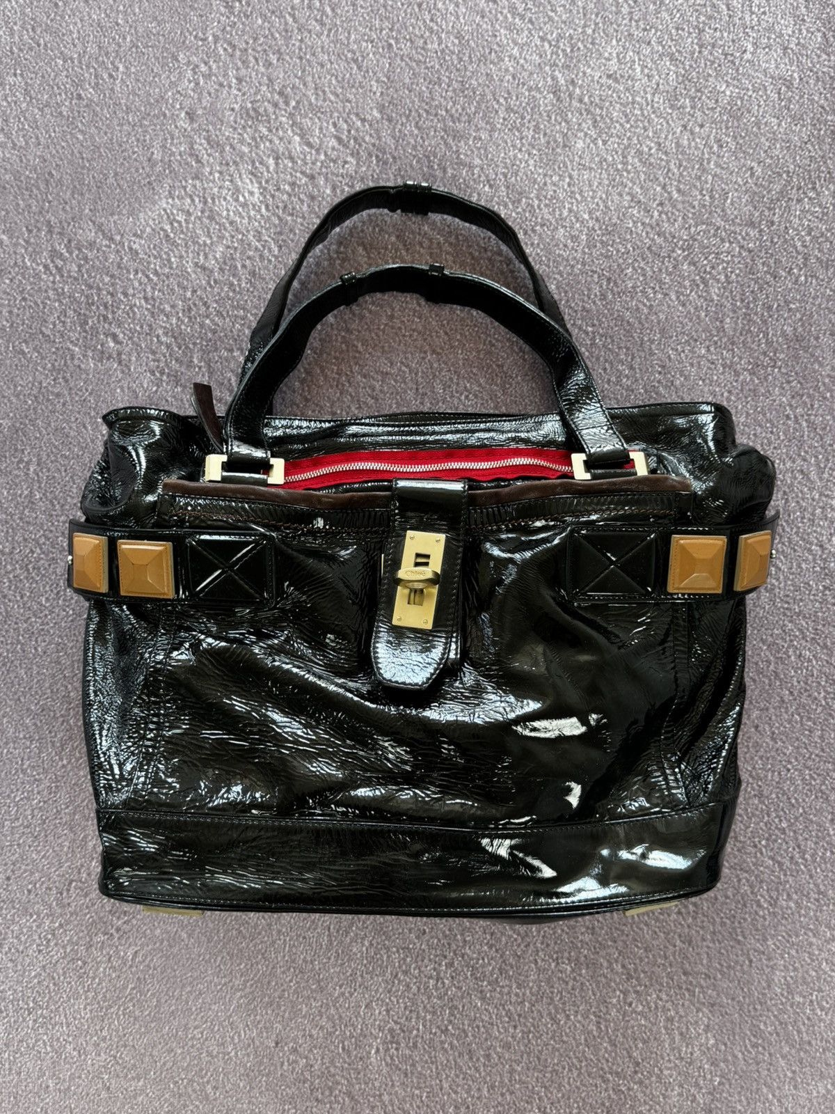 Chloe Chloe 00s Avant Garde Leather Audra Handle Bag Size ONE SIZE - 1 Thumbnail