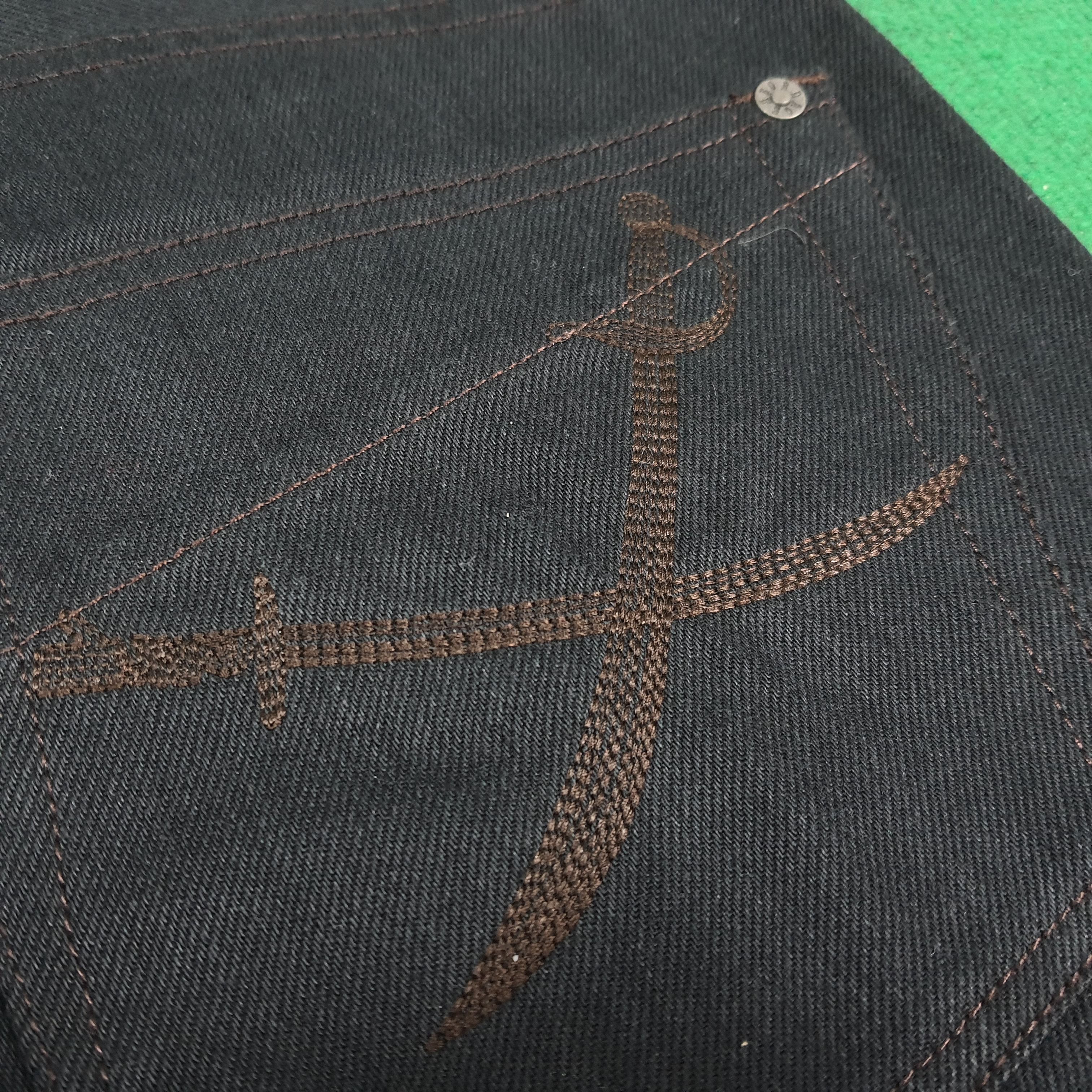 Japanese Brand Vintage Abordage Skull Rude Style Selvedge Pants C280N6 Size US 31 - 6 Thumbnail