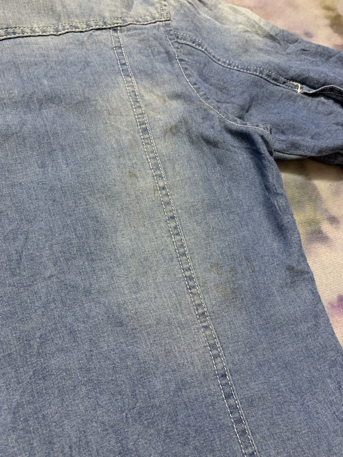 semanticdesign 2000’s Semantic - Tribal Poem Punk Grunge Chambray Shirt Size US S / EU 44-46 / 1 - 12 Thumbnail