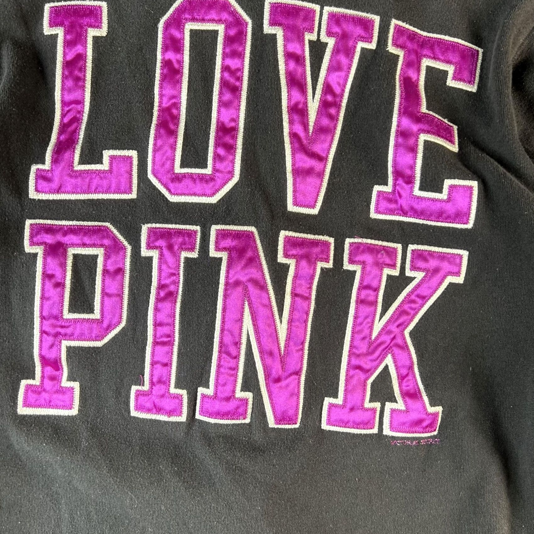 Pinko Victoria's Secret PINK Hoodie Womens Medium Olive Love Pink Zip Up Sweatshirt Size M / US 6-8 / IT 42-44 - 3 Thumbnail