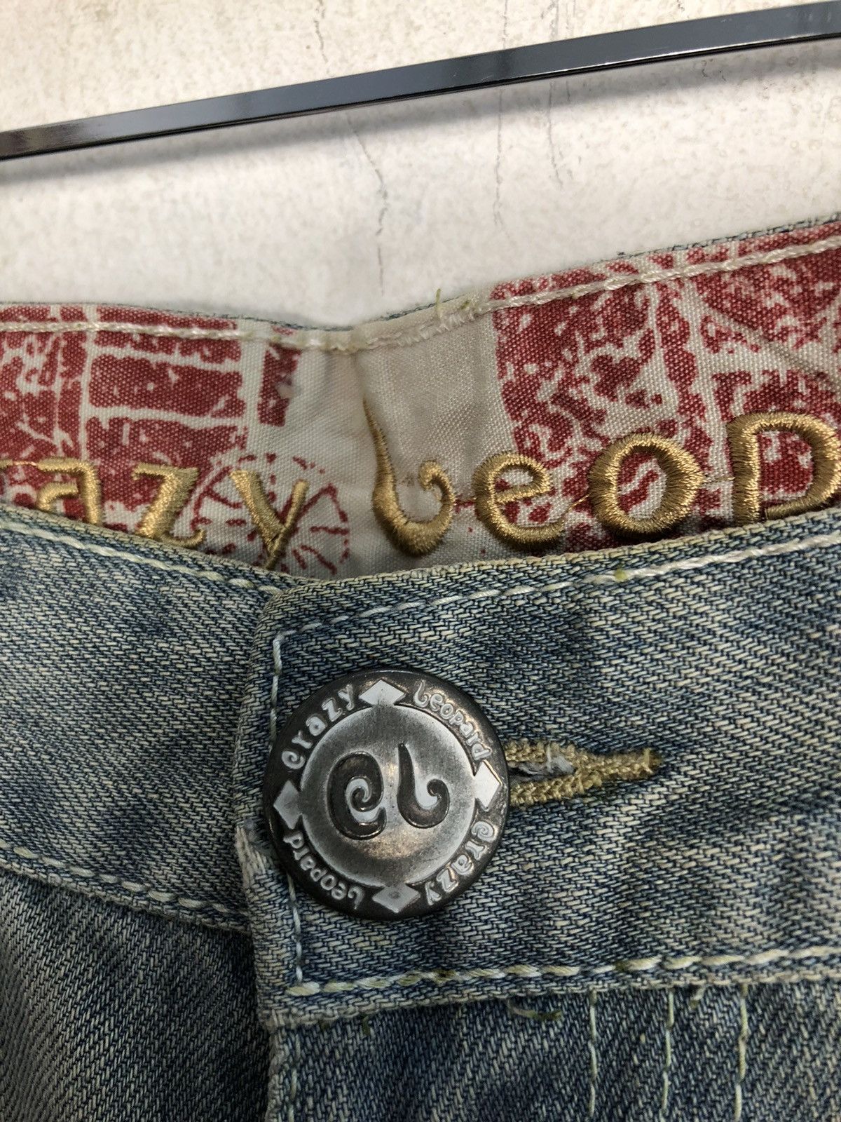 Hysteric Glamour Hype 90s Crazy Leopard Multipocket Zipper Bondage Denim Size US 33 - 8 Thumbnail