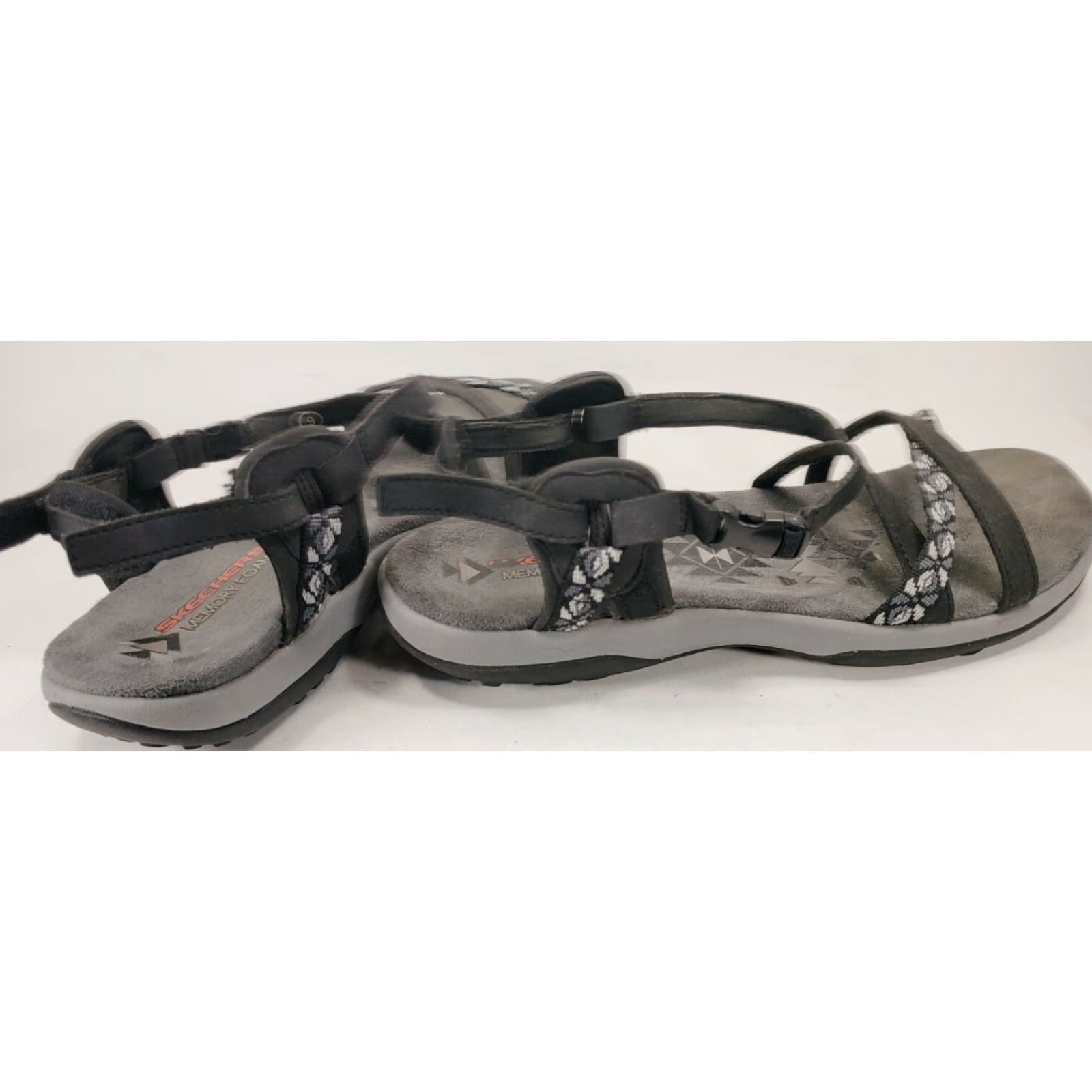SKECHERS SKECHERS Outdoor Lifestyle Sport Sandal Black Fabric Strap Reggae Open Toe 9M Women’s Sandal Size US 9 / IT 39 - 6 Thumbnail