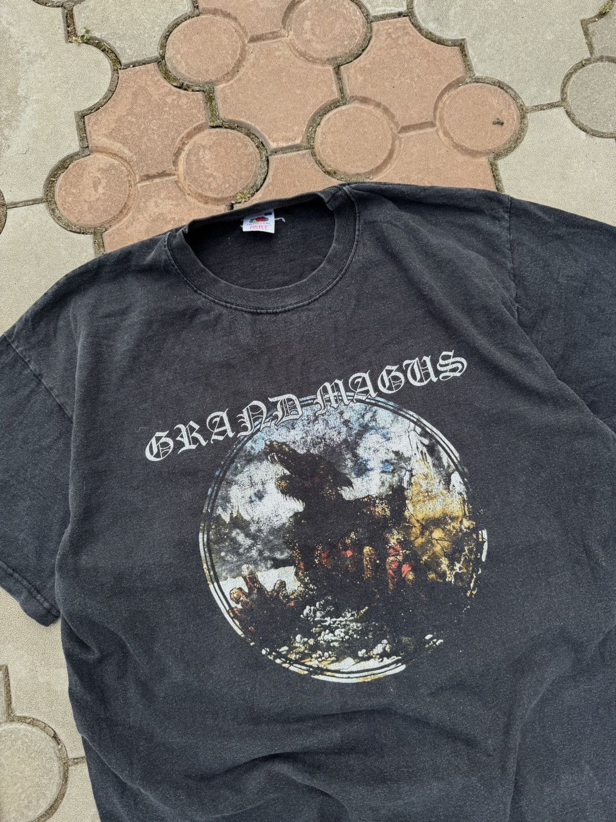 Band Tees × Vintage Vintage Grand Magus Amazing Faded Black Metal Tee Shirt Size US XL / EU 56 / 4 - 2 Thumbnail