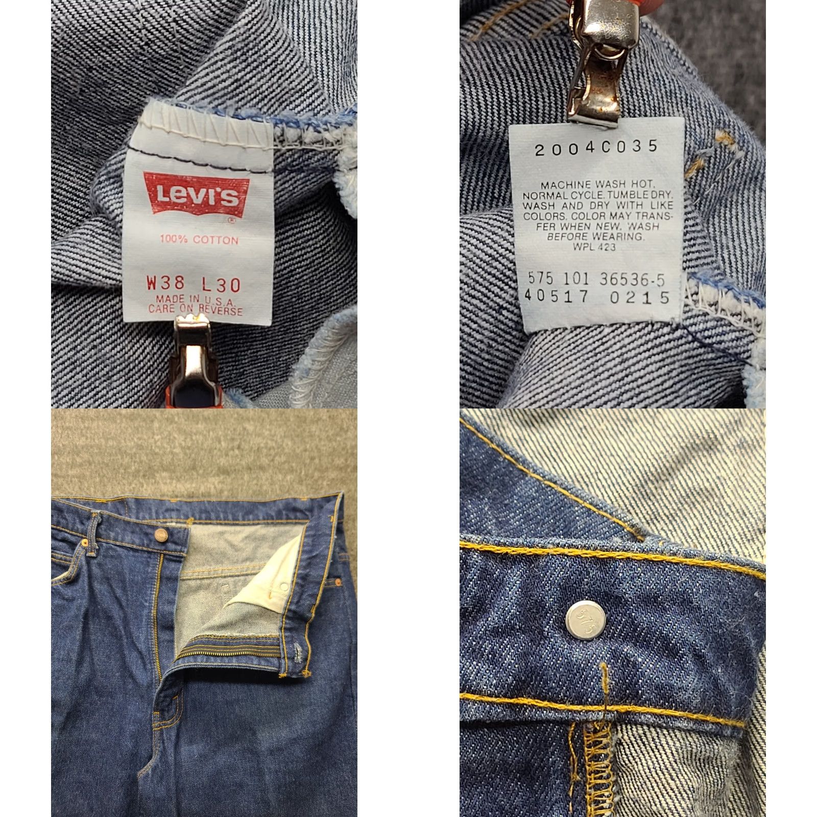 Levi's VINTAGE Levi's 517 Jeans Mens 38x30 Orange Tab Classic Bootcut USA Deadstock 80s Size US 38 / EU 54 - 8 Thumbnail