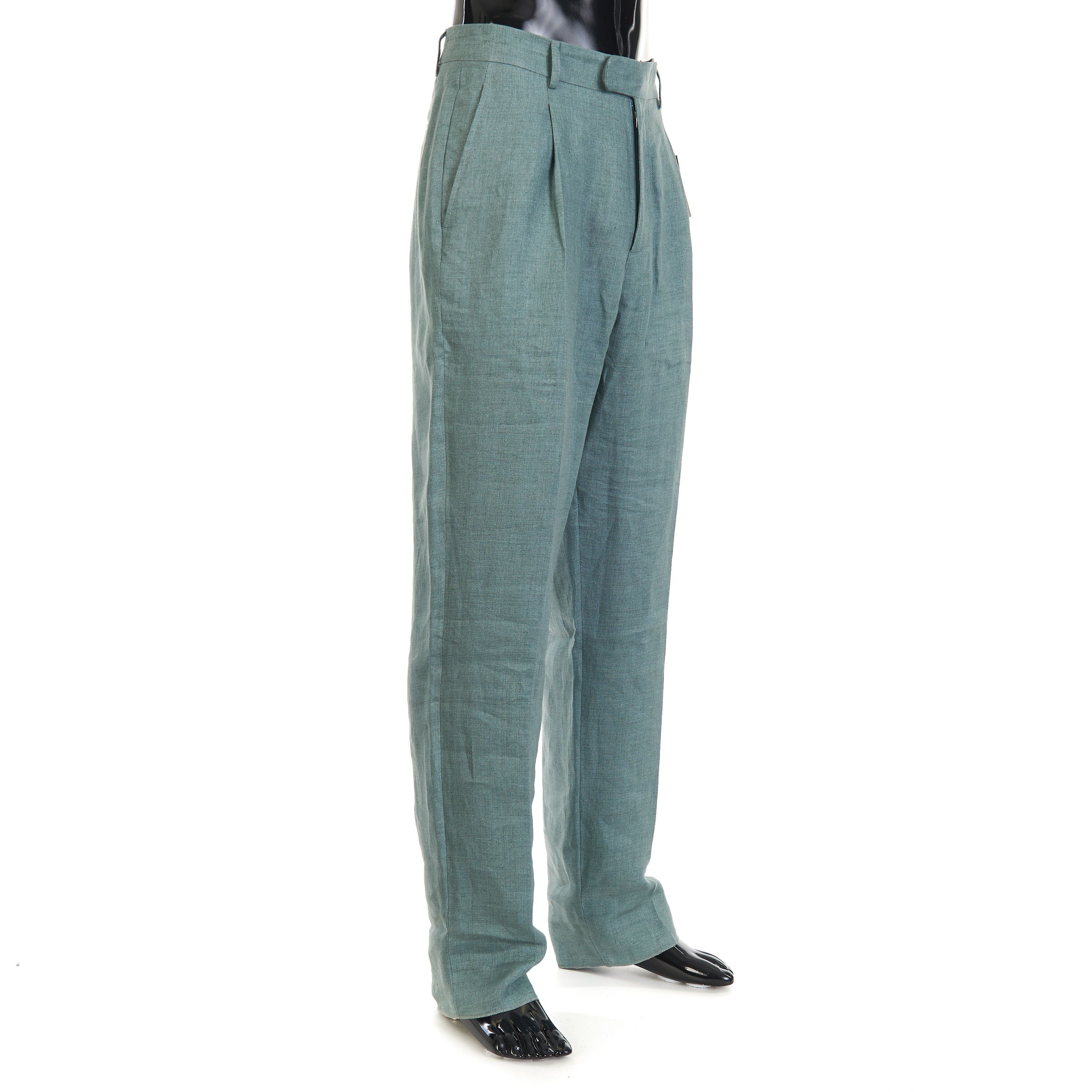 Other Brett Johnson Sky Powder Single Pleat Pants - Linen Size US 34 / EU 50 - 3 Thumbnail