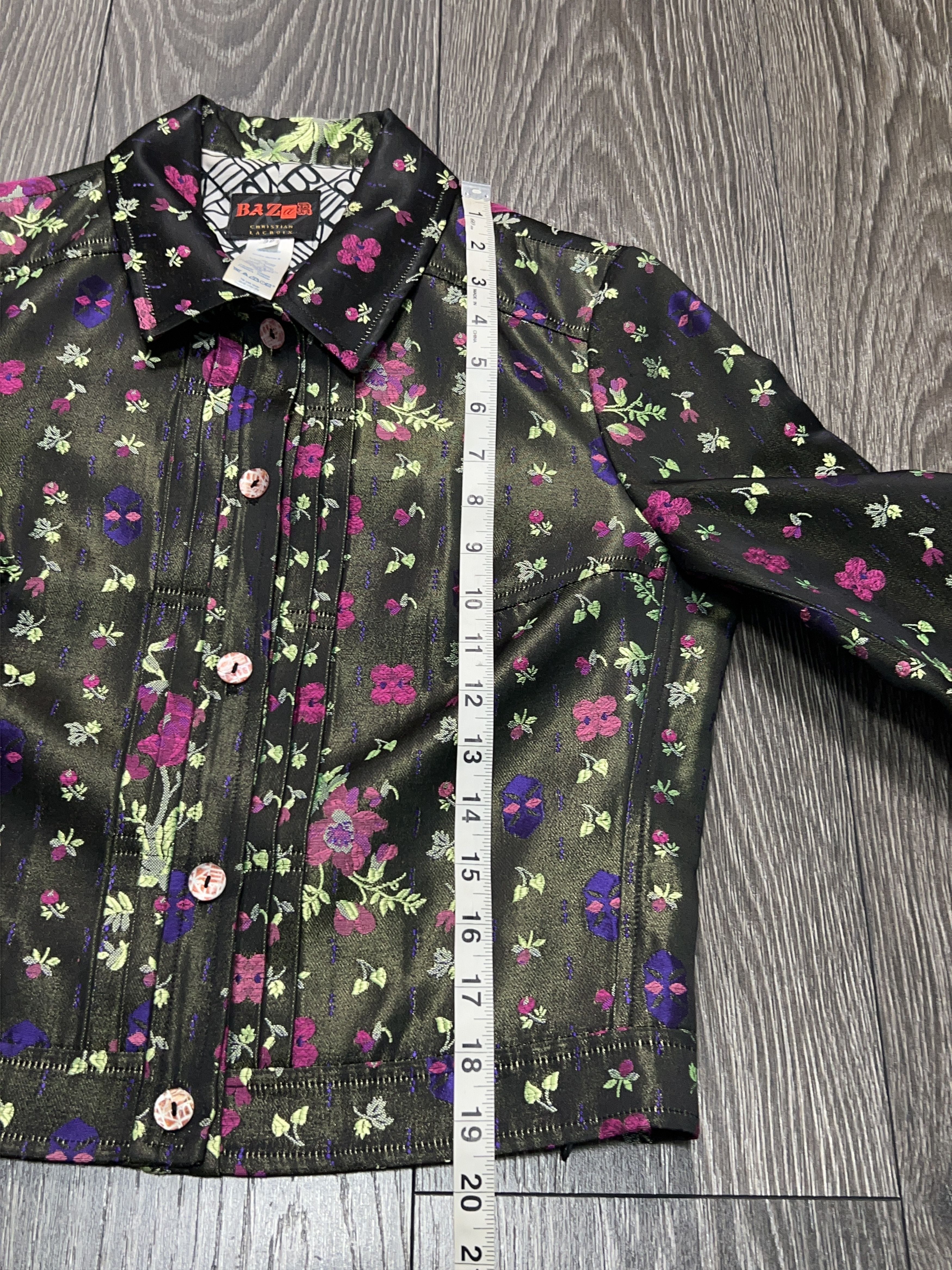 Christian Lacroix Bazar Christian Lacroix Floral Blazer Jacket Button France Size XS / US 0-2 / IT 36-38 - 11 Thumbnail
