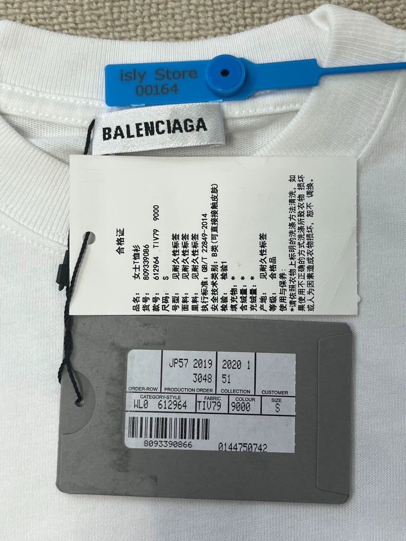 Balenciaga Balenciaga White classic logo T-shirt Size US S / EU 44-46 / 1 - 5 Thumbnail