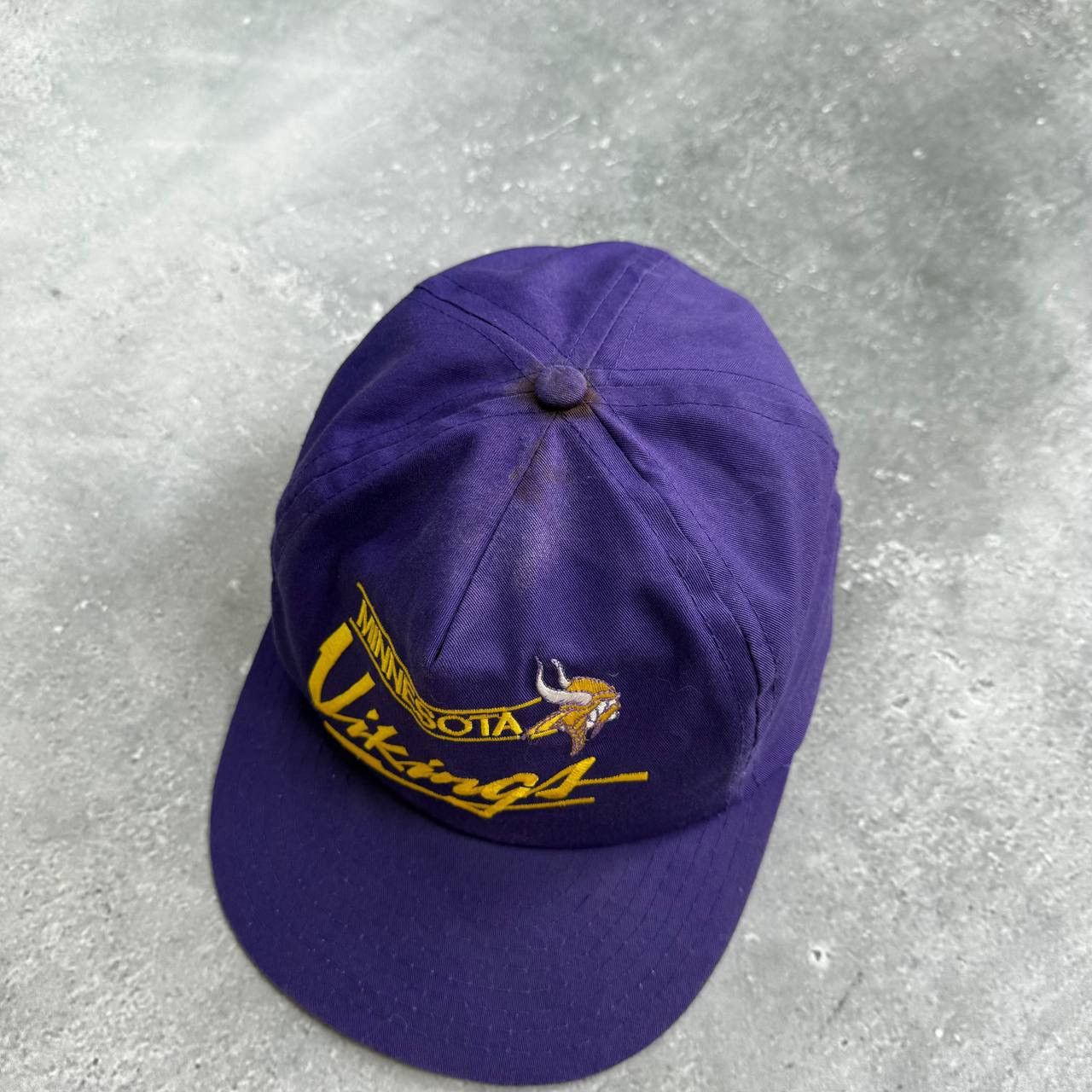 NHL Vintage 80s Minnesota Vikings NFL Script Logo Euro Cap Size ONE SIZE - 10 Thumbnail