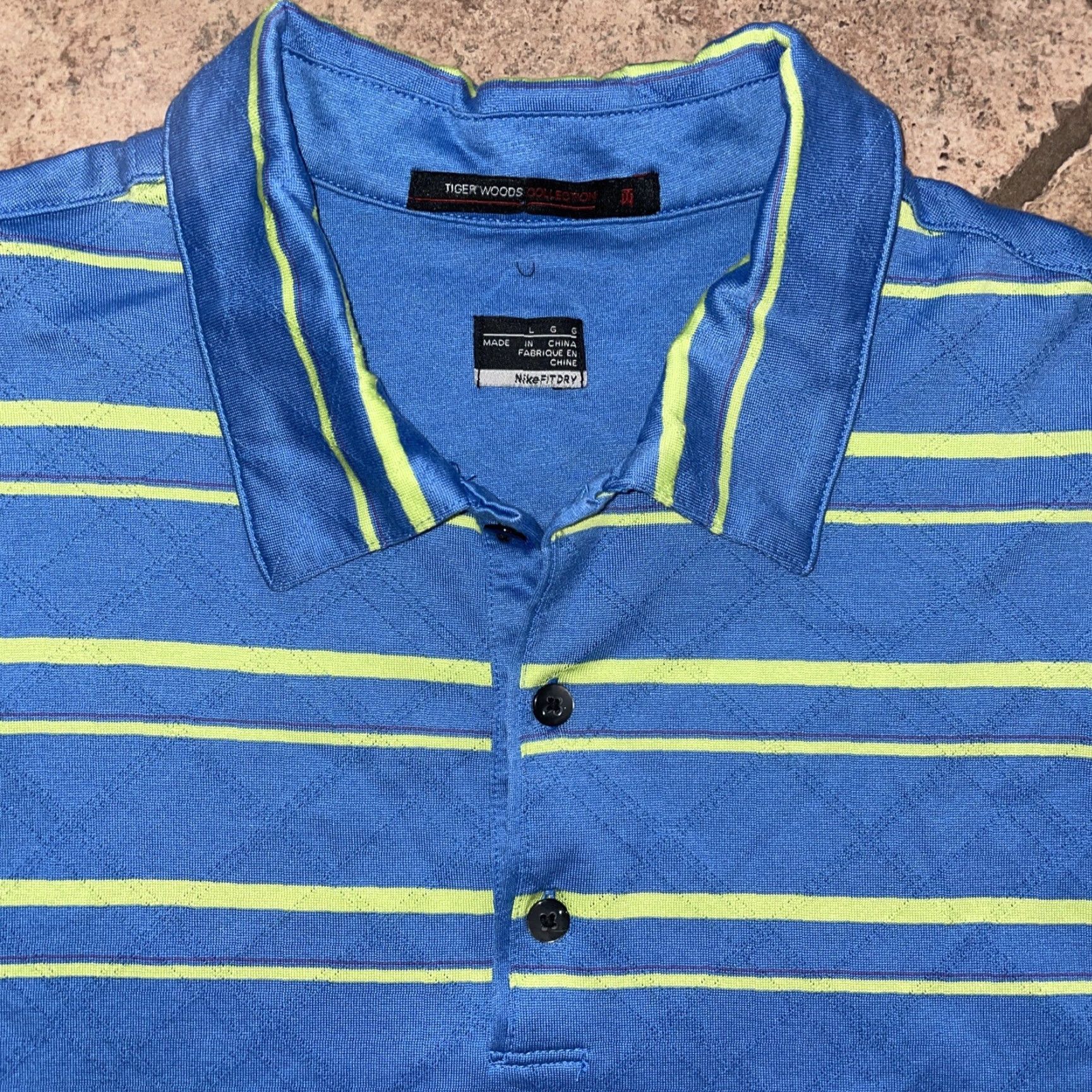 Vintage Polo Tiger Woods Collection Blue Striped Short Sleeve Shirt Adult Large Mens Size US L / EU 52-54 / 3 - 2 Thumbnail