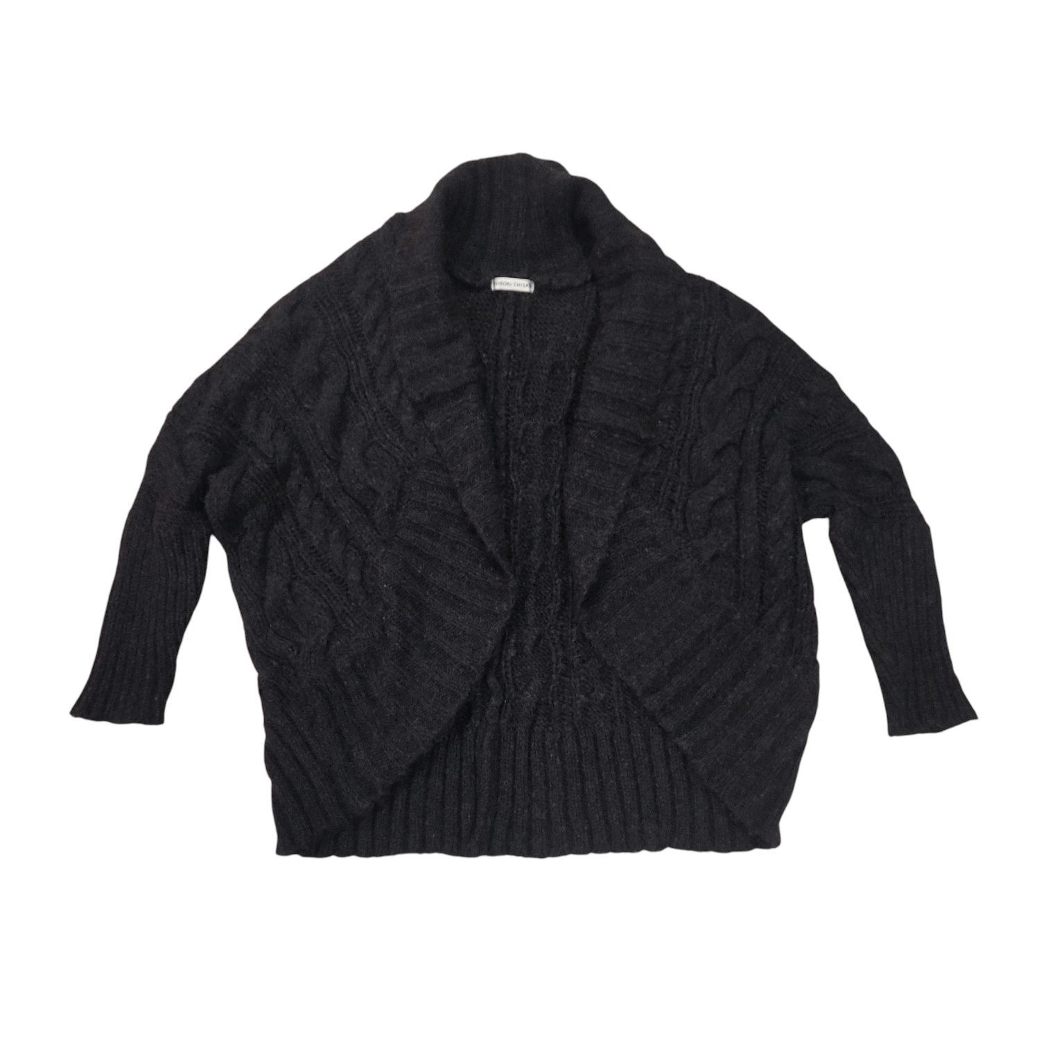 Tsumori Chisato Slouch Alpaca Cable-Knit Shawl Shoulder Open Cardigan Size US L / EU 52-54 / 3 - 8 Thumbnail
