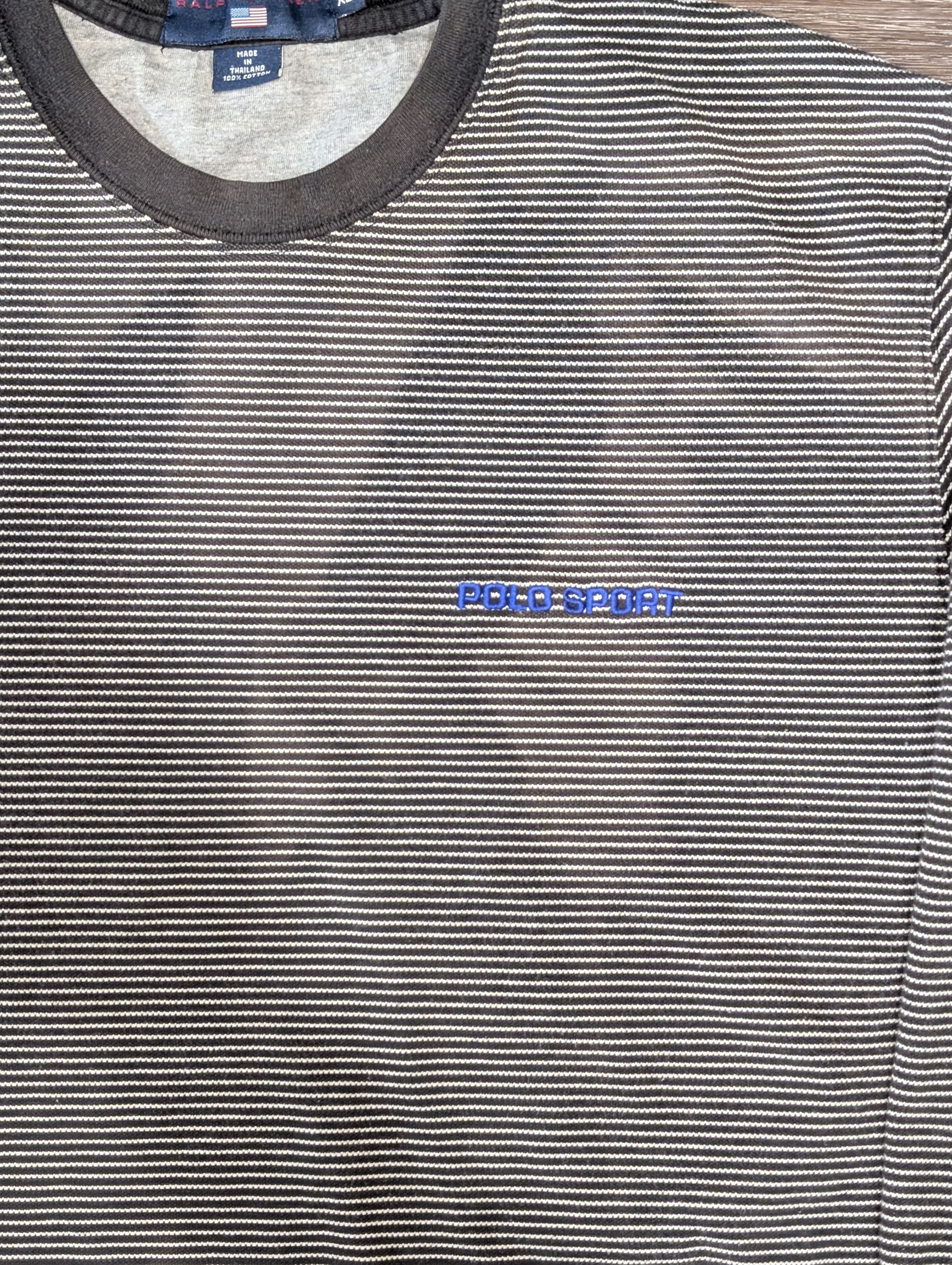 Polo Ralph Lauren × Ralph Lauren Vintage Polo Sport striped crew neck sweatshirt - SIZE XL Size US XL / EU 56 / 4 - 2 Thumbnail