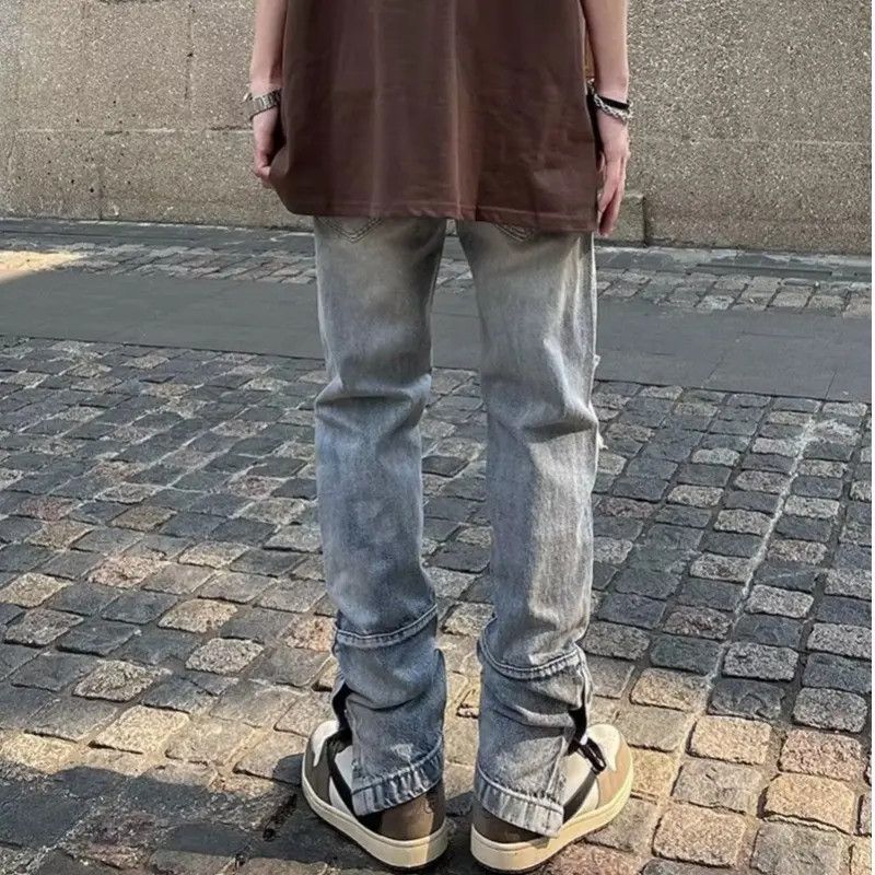 Japanese Brand Retro high street ripped hip-hop jeans Size US 32 / EU 48 - 3 Thumbnail