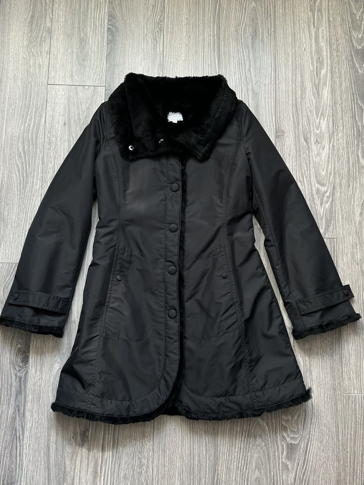 Armani Collezioni Armani Collezioni Rabbit fur-trimmed winter coat Size M / US 6-8 / IT 42-44 - 1 Thumbnail
